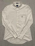 GANT Tech Prep Fitted White Button-Down Shirt