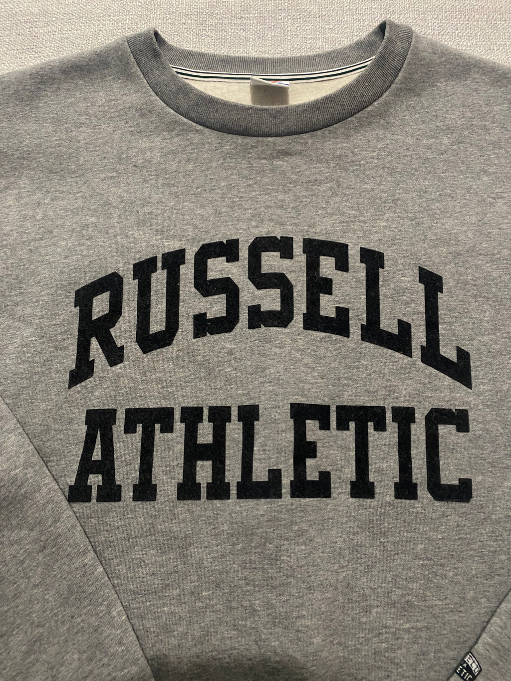 Russell Athletic Grey Fleece Crewneck Sweater