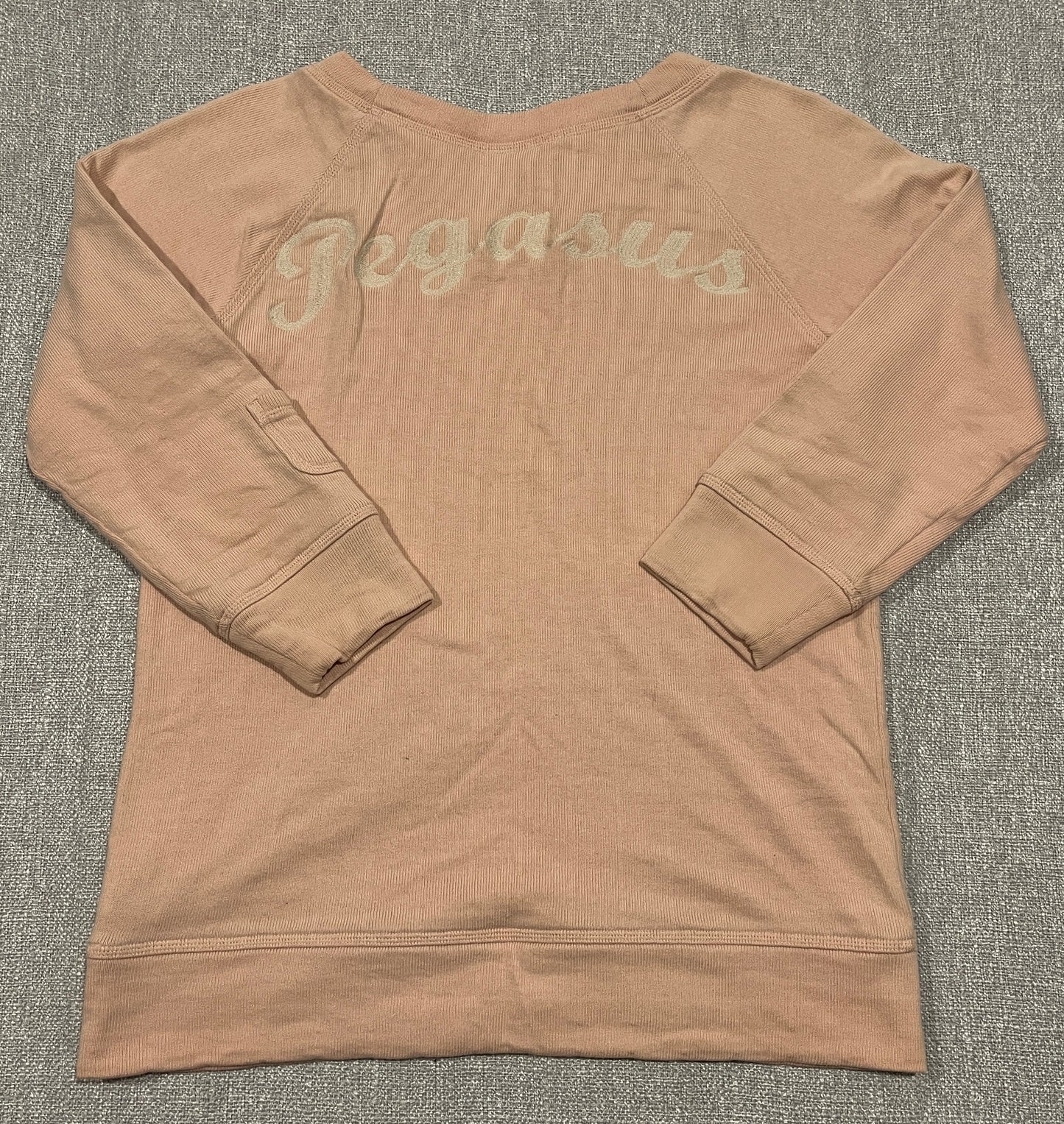Nike Pegasus Women’s 3/4 Sleeve Sweatshirt – Large – Beige/Pink
