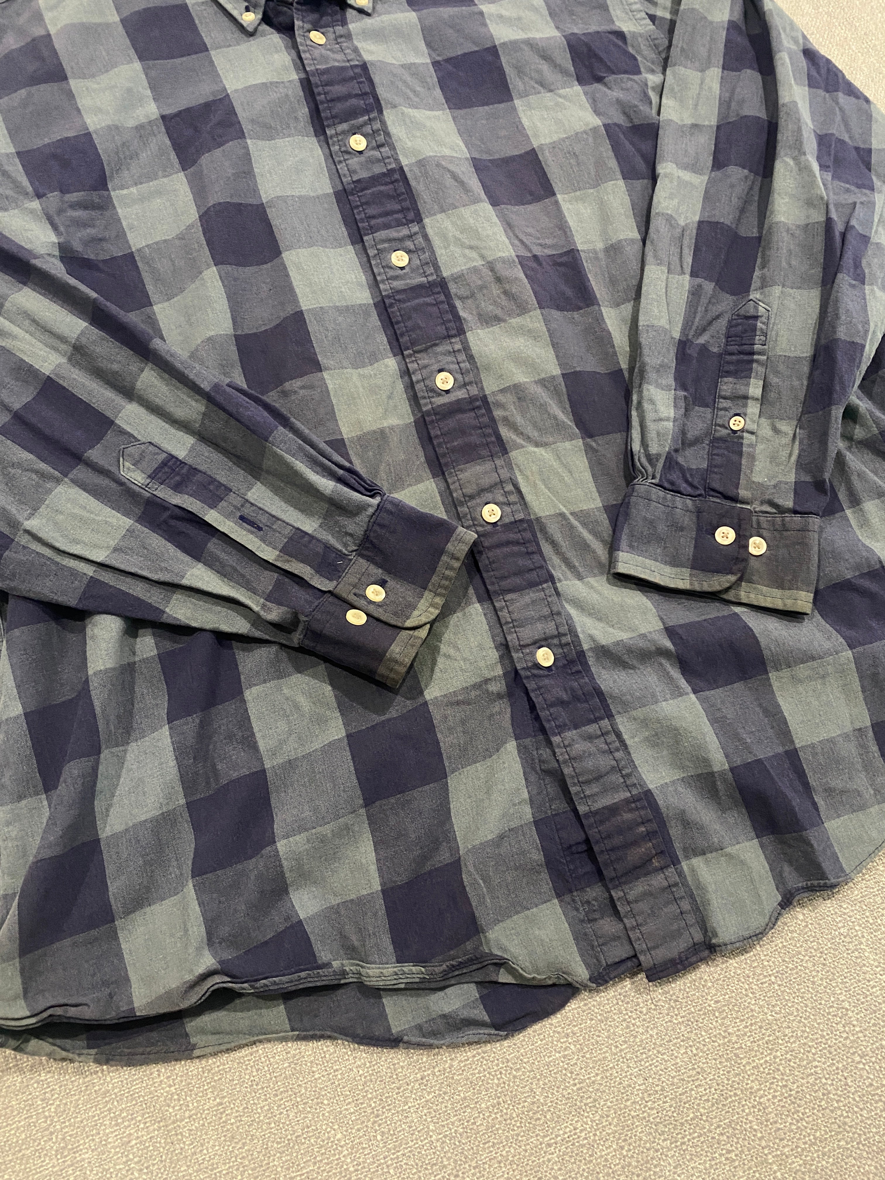 Brooks Brothers Regent Fit Blue Buffalo Check Long Sleeve Button-Down Shirt