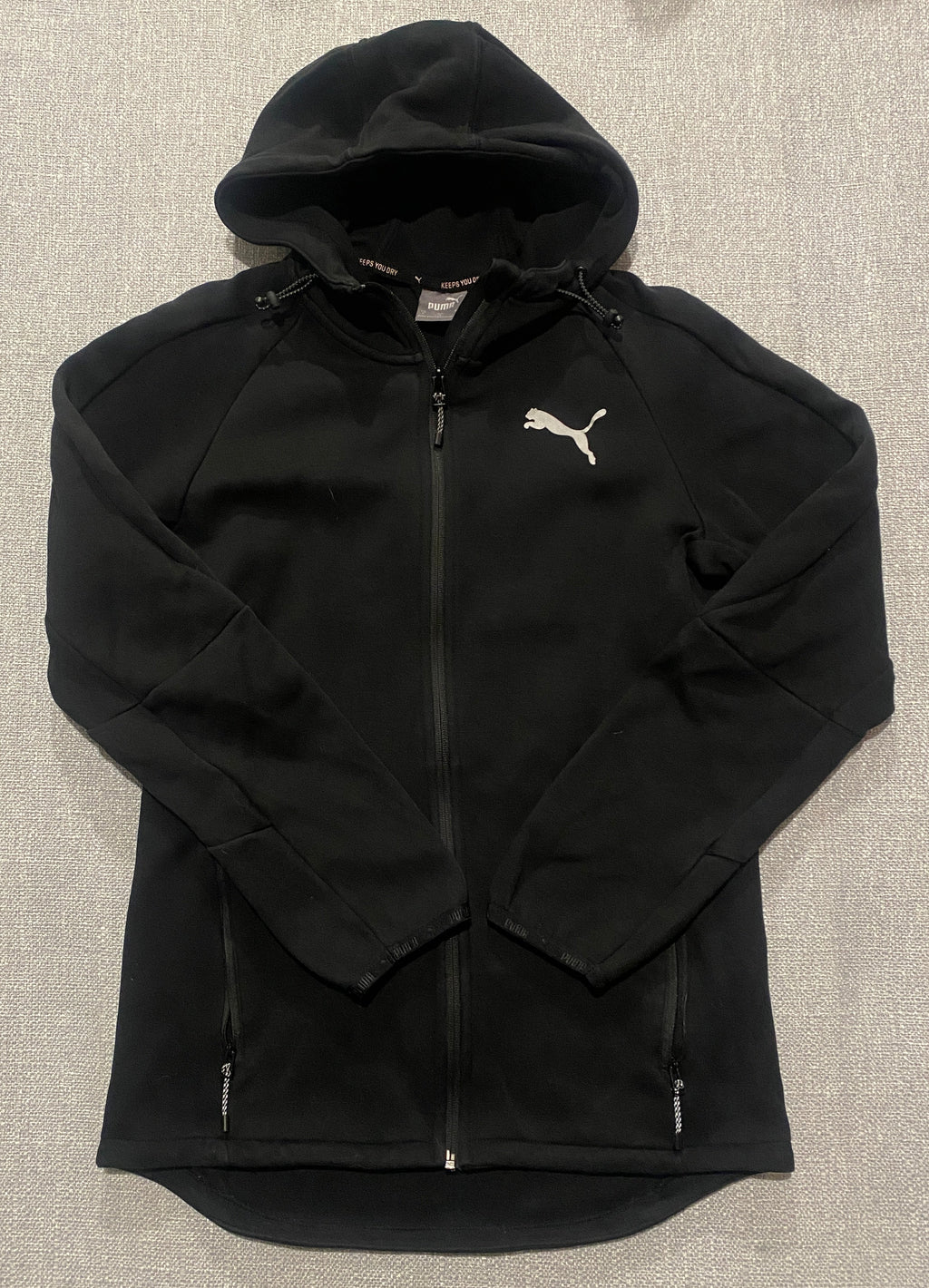 Puma Black Full Zip Hoodie with Logo