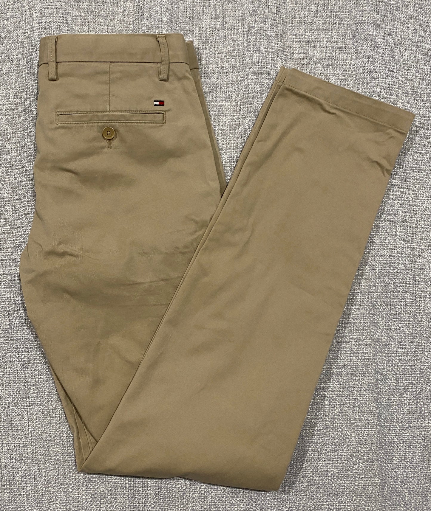 Tommy Hilfiger TH Flex Chino Pants Mens 30 Beige Slim Fit Casual