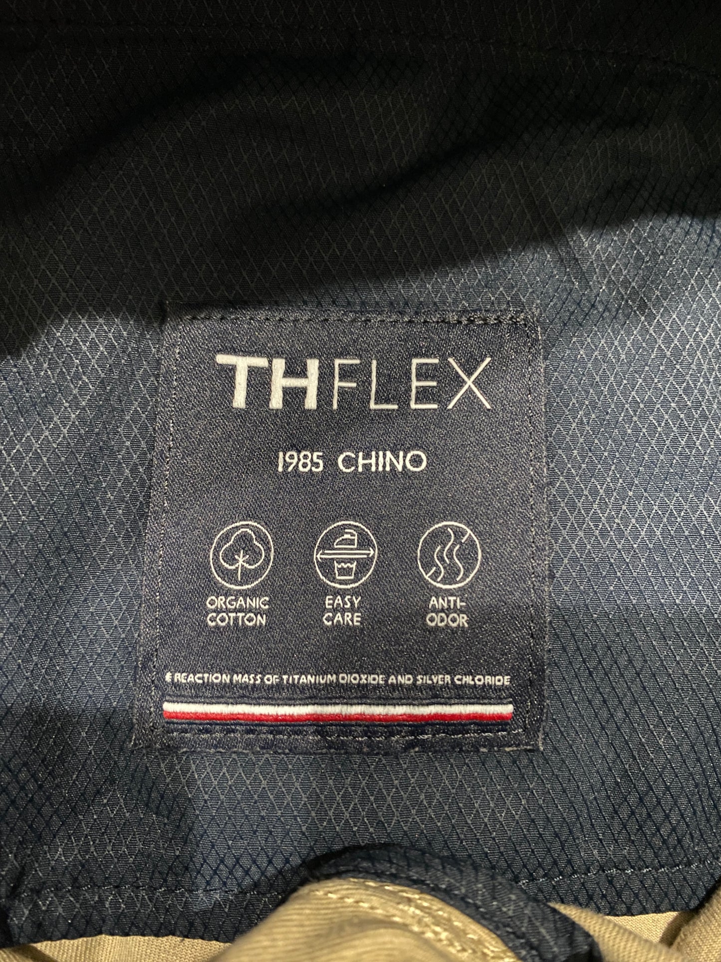 Tommy Hilfiger TH Flex Chino Pants Mens 30 Beige Slim Fit Casual