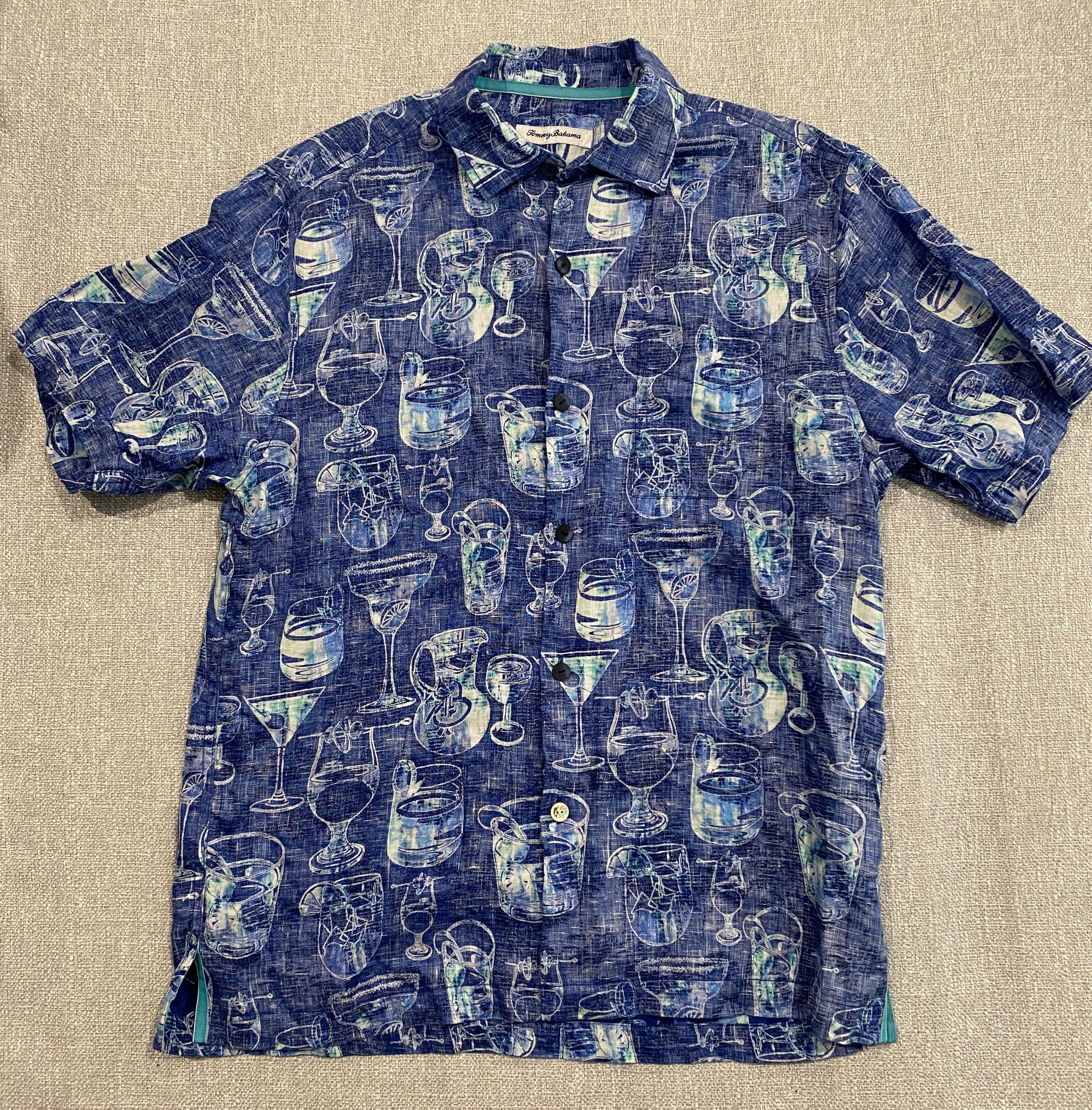 Tommy Bahama Linen Cocktail Print S/S Shirt