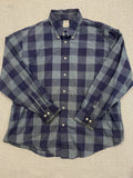 Brooks Brothers Regent Fit Blue Buffalo Check Long Sleeve Button-Down Shirt