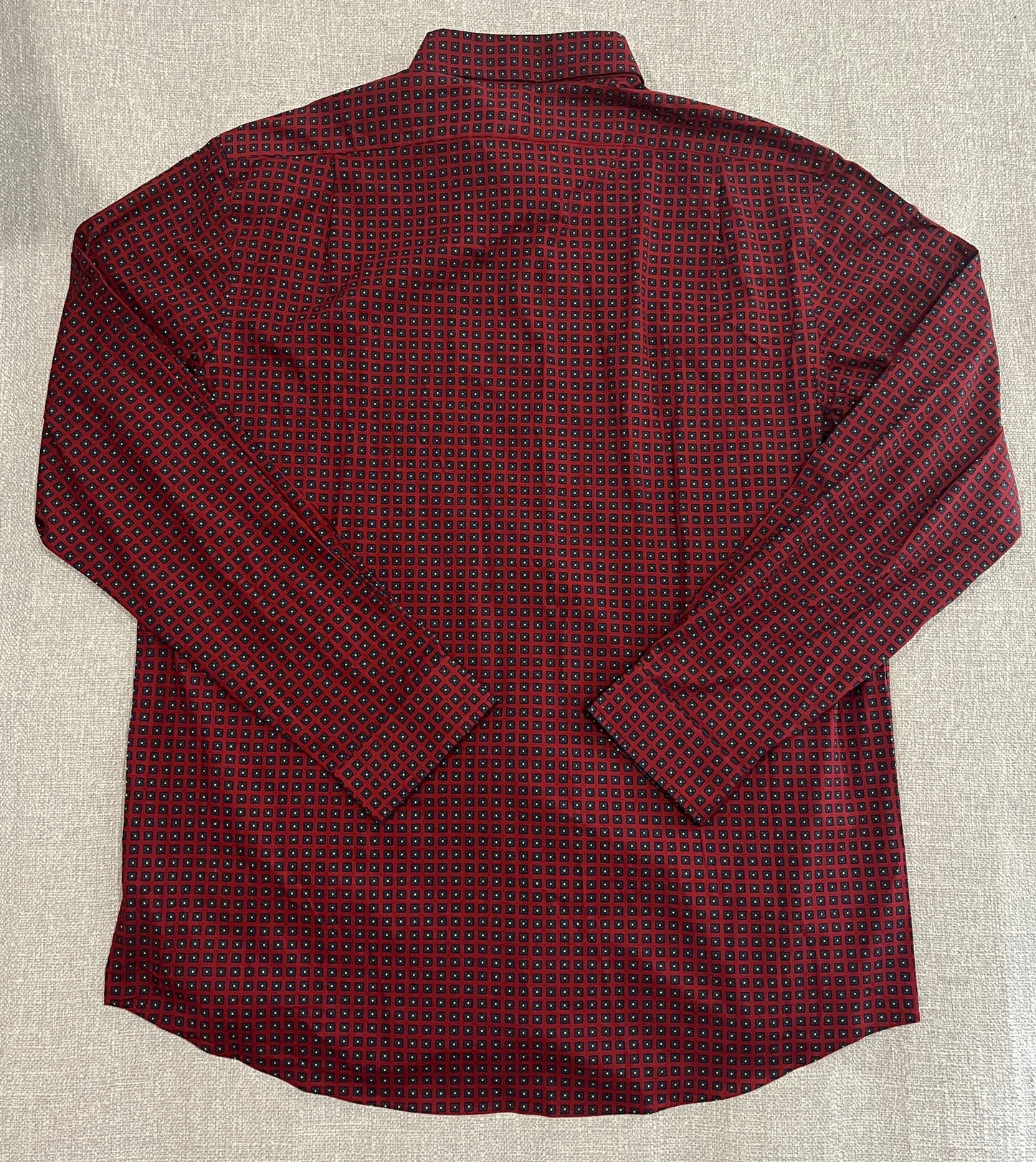 Polo Ralph Lauren Custom Fit Button Up Shirt Mens XXL Red Geometric Print BNWT