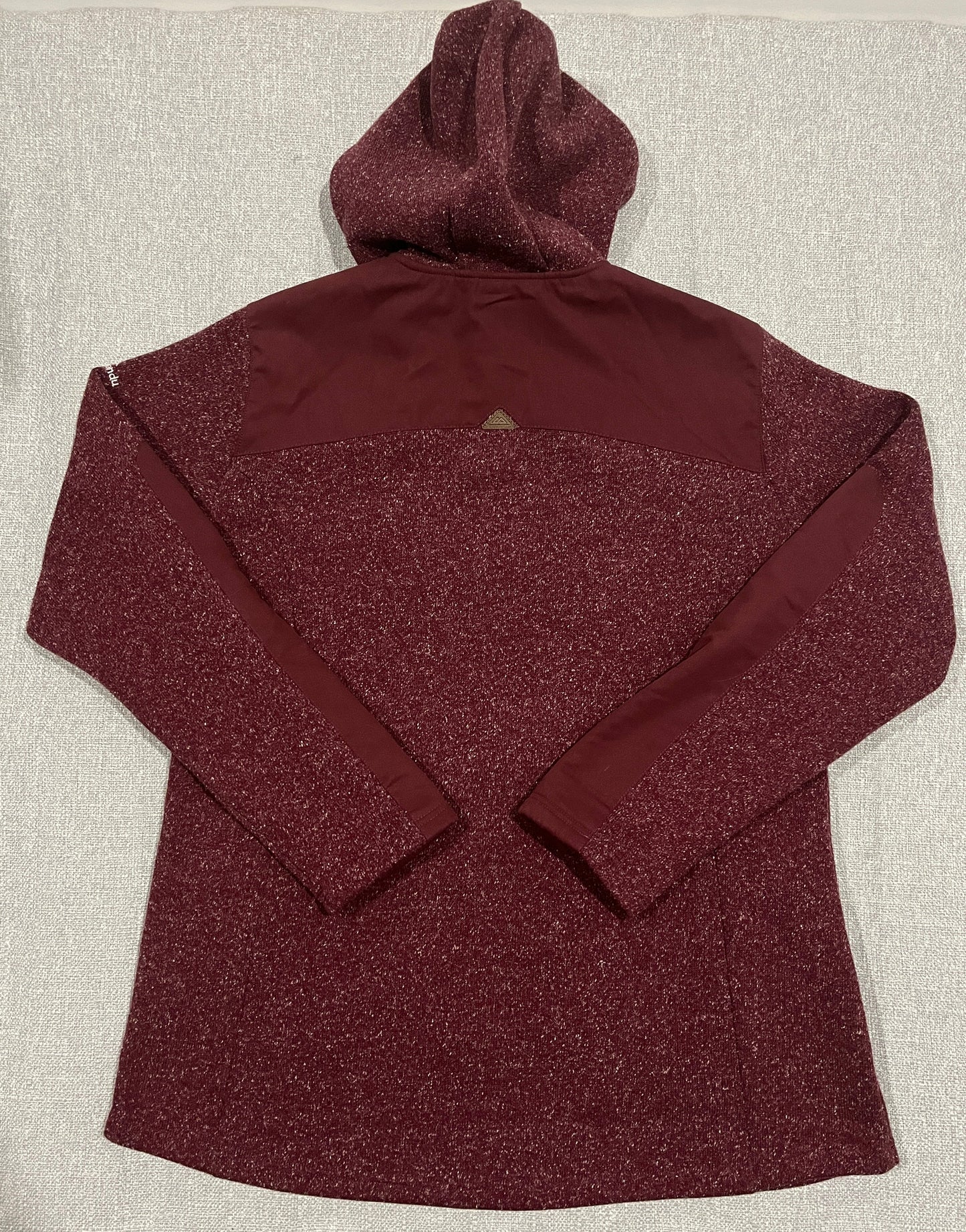 Kathmandu Womens Hooded Fleece Jacket Size 16 Burgundy Marle Full Zip Outdoor