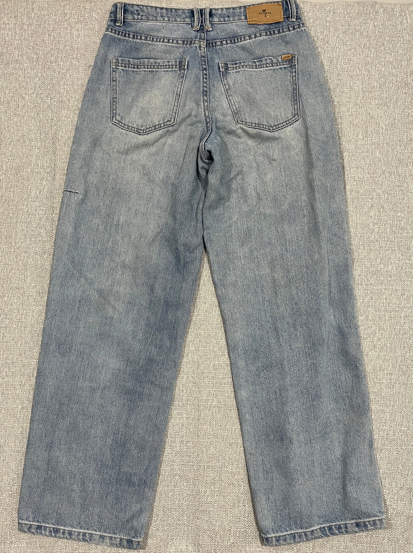 Thrills Billie Low Jeans Womens AU 8 Blue Wide Leg Denim Jeans W29