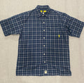 DC Shoes Mens Blue Plaid S/S Shirt