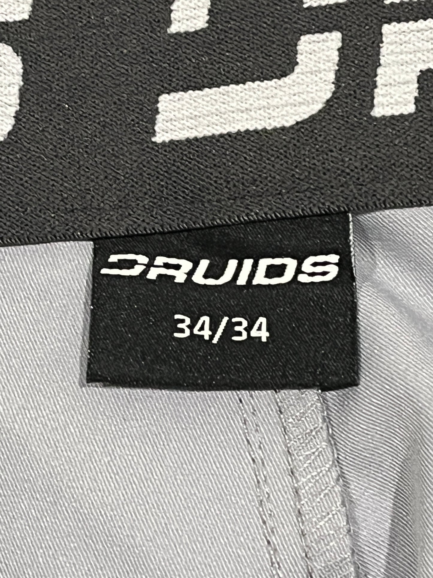 Druids Golf Pants Mens 34x34 Grey Stretch Performance Trousers Golf Casual