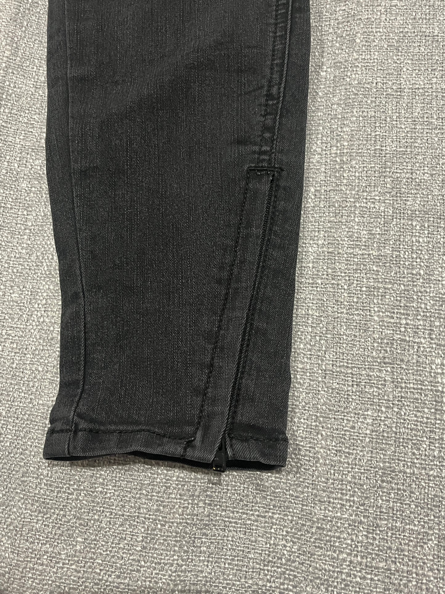 Witchery black skinny jeans with split hem - size 11