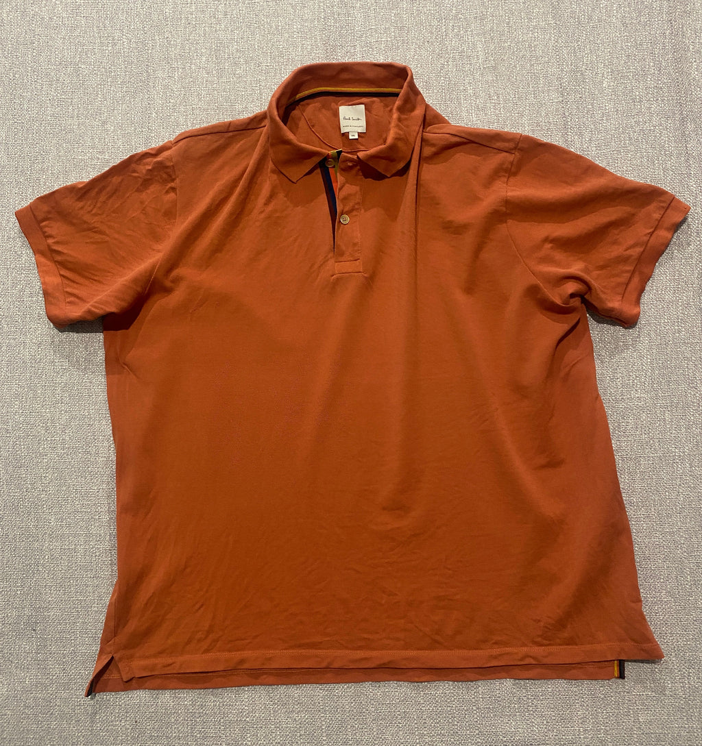 Paul Smith Men's Polo Shirt in Rust Orange