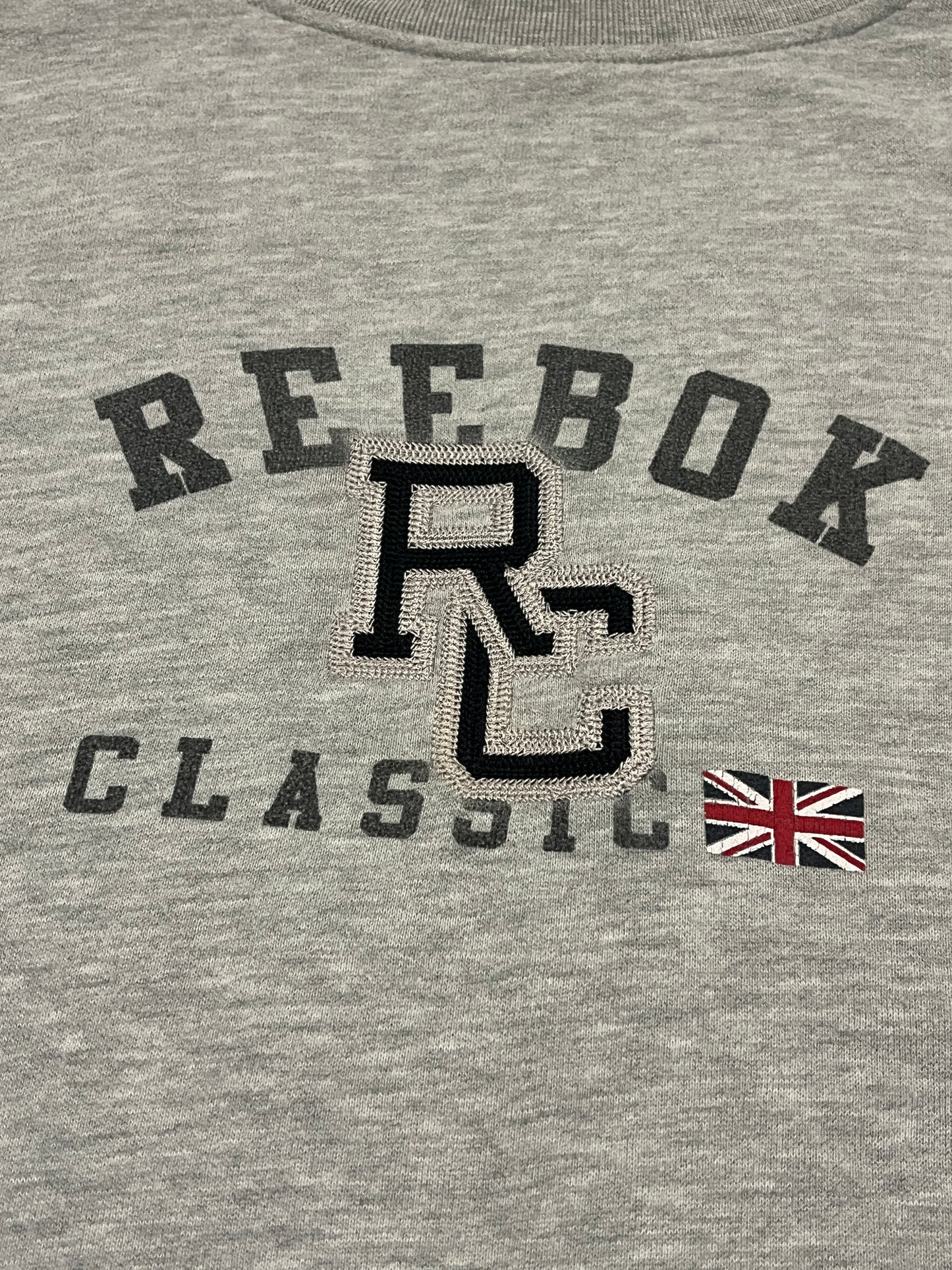 Reebok Classic Sweatshirt Mens 2XL Grey Crew Neck Pullover Jumper RC Logo