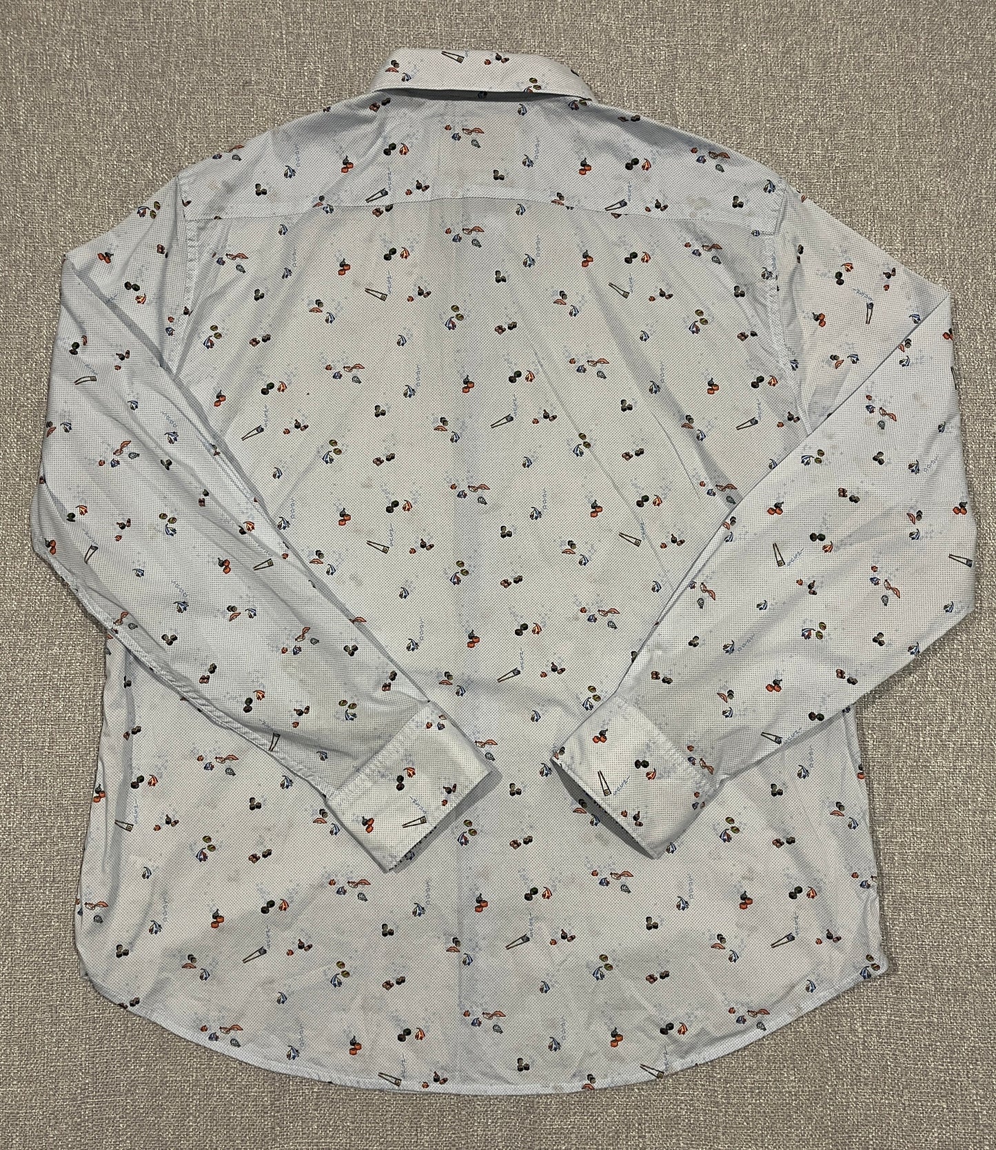 Robert Graham Men’s 2XL Button Up Shirt Novelty Sushi Cotton Stretch