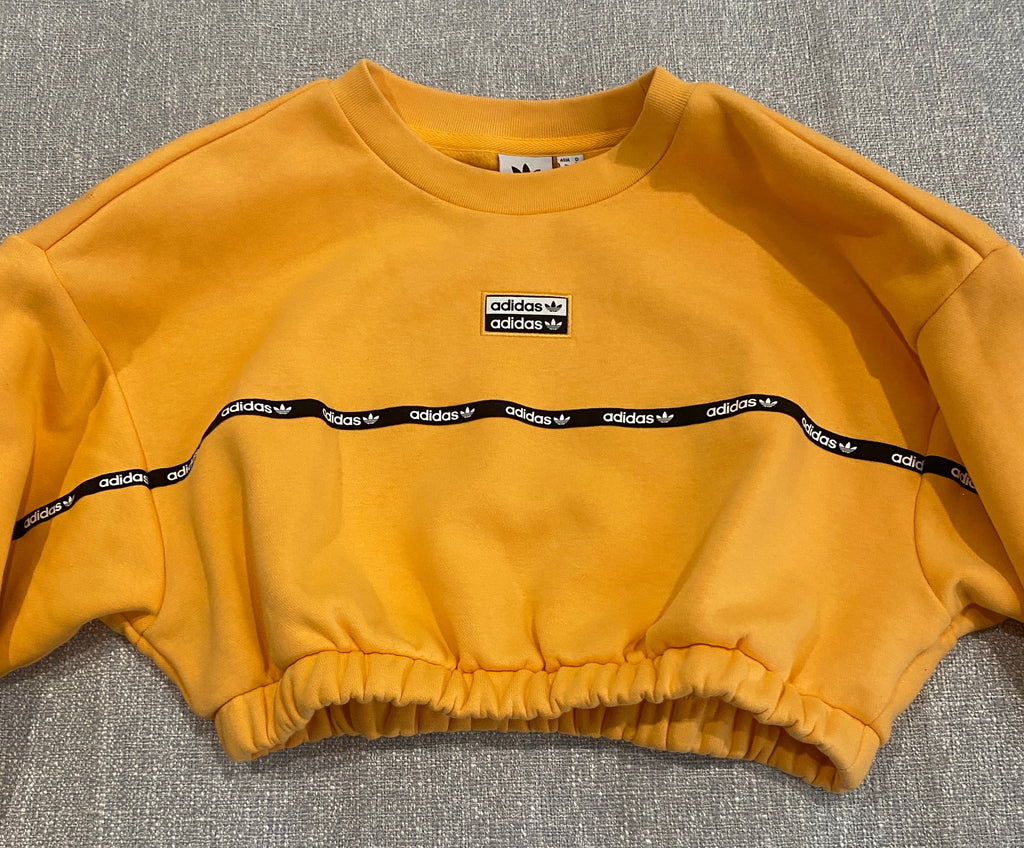 Adidas Originals Micro Tape Crop Crew Sweatshirt