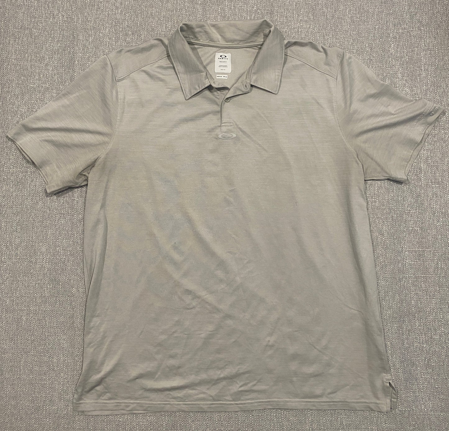 Oakley Regular Fit Polo Shirt Men’s 2XL Grey Performance Golf Casual