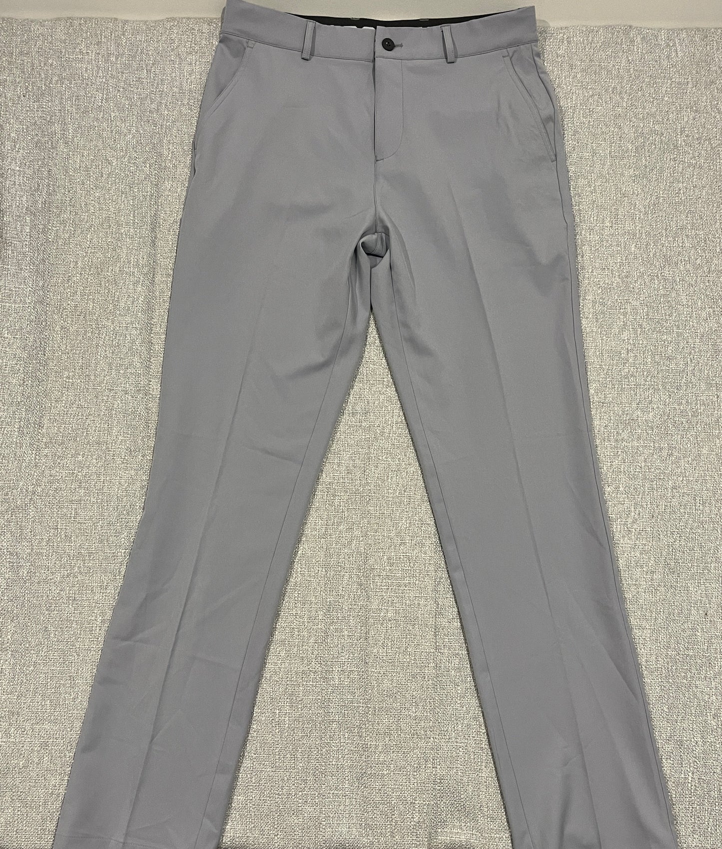 Druids Golf Pants Mens 34x34 Grey Stretch Performance Trousers Golf Casual