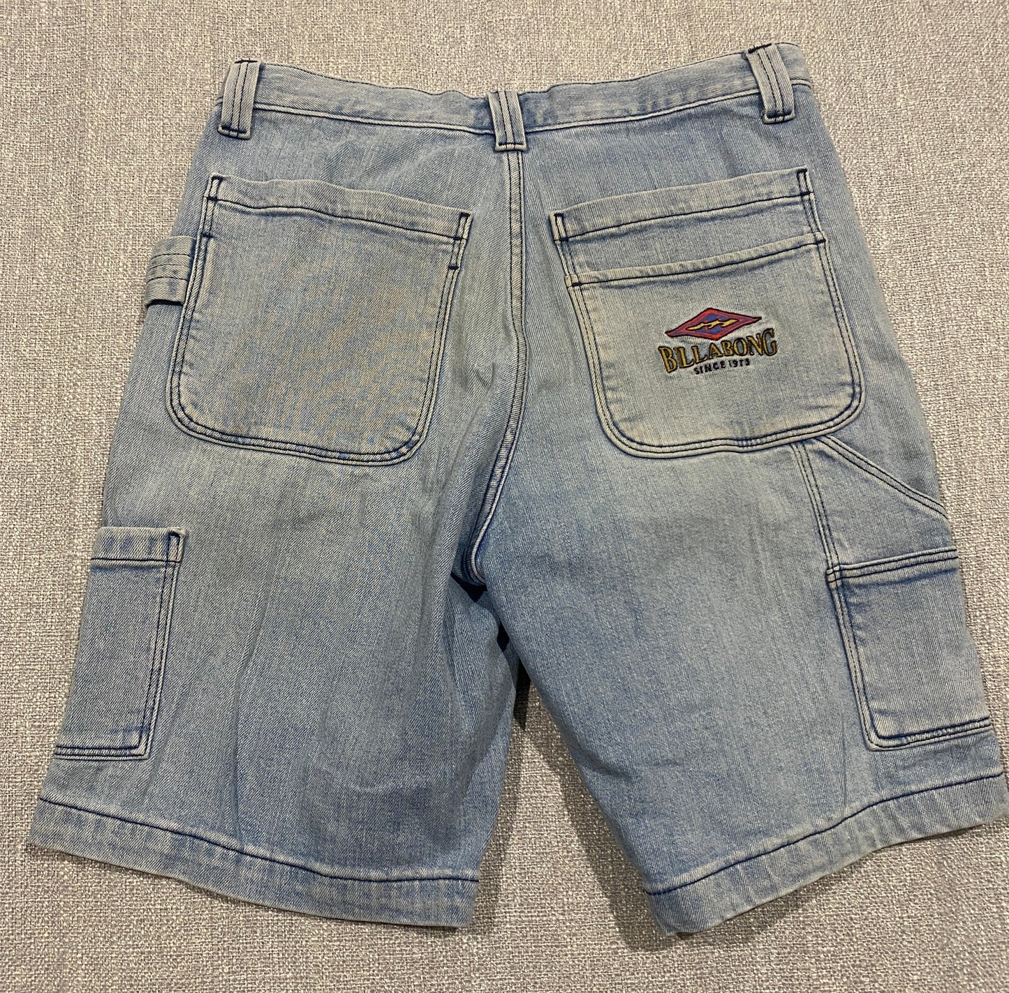 Billabong Carpenter Denim Shorts Men’s Size 30 Light Blue Stretch Workwear