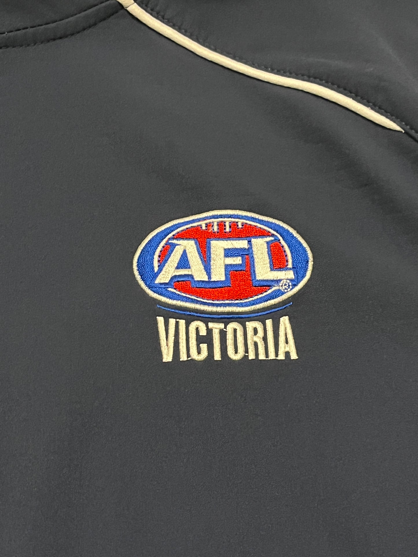 ISC AFL Victoria Soft Shell Jacket Mens Small Navy Full Zip Track Jacket