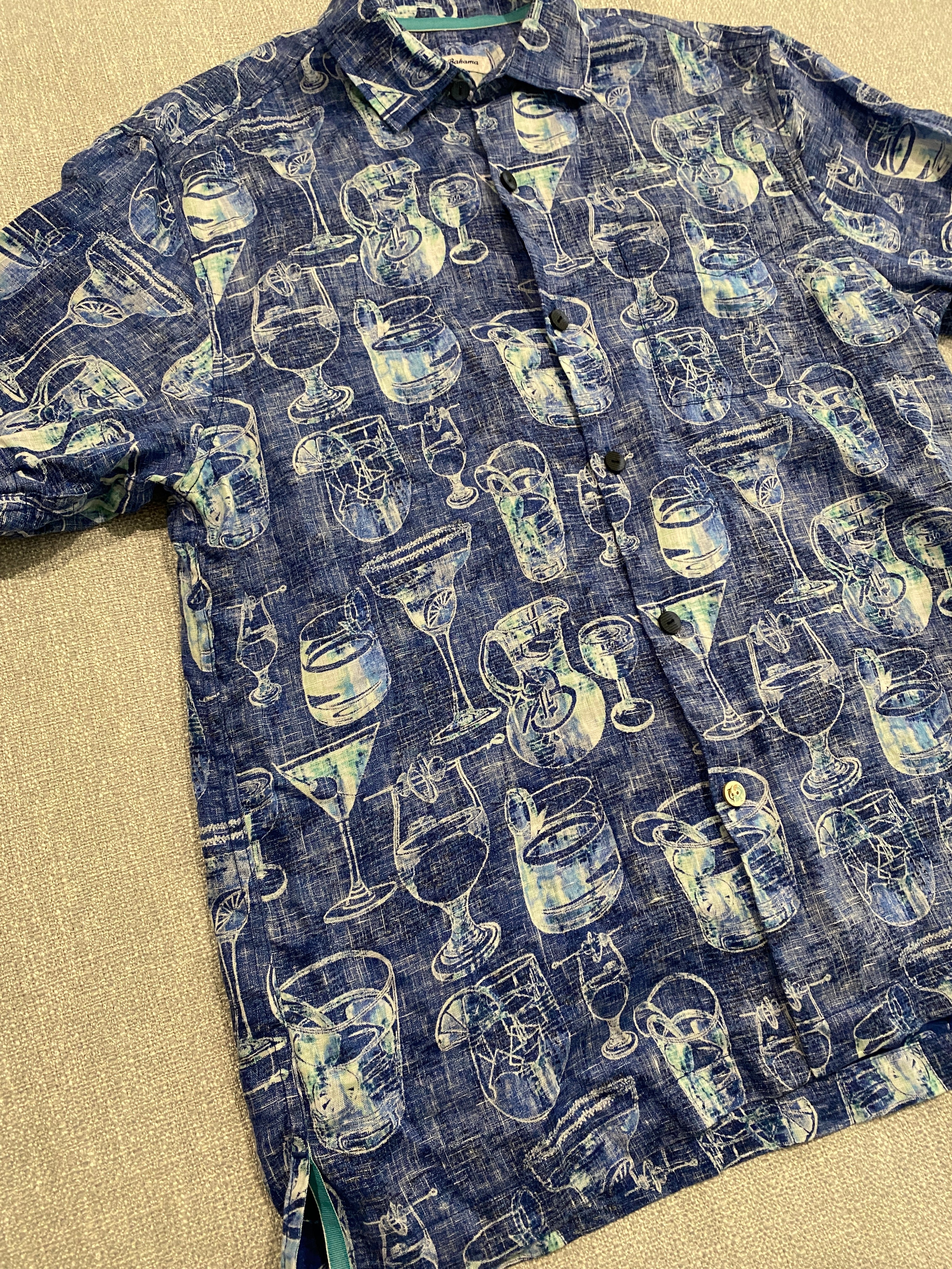 Tommy Bahama Linen Cocktail Print S/S Shirt