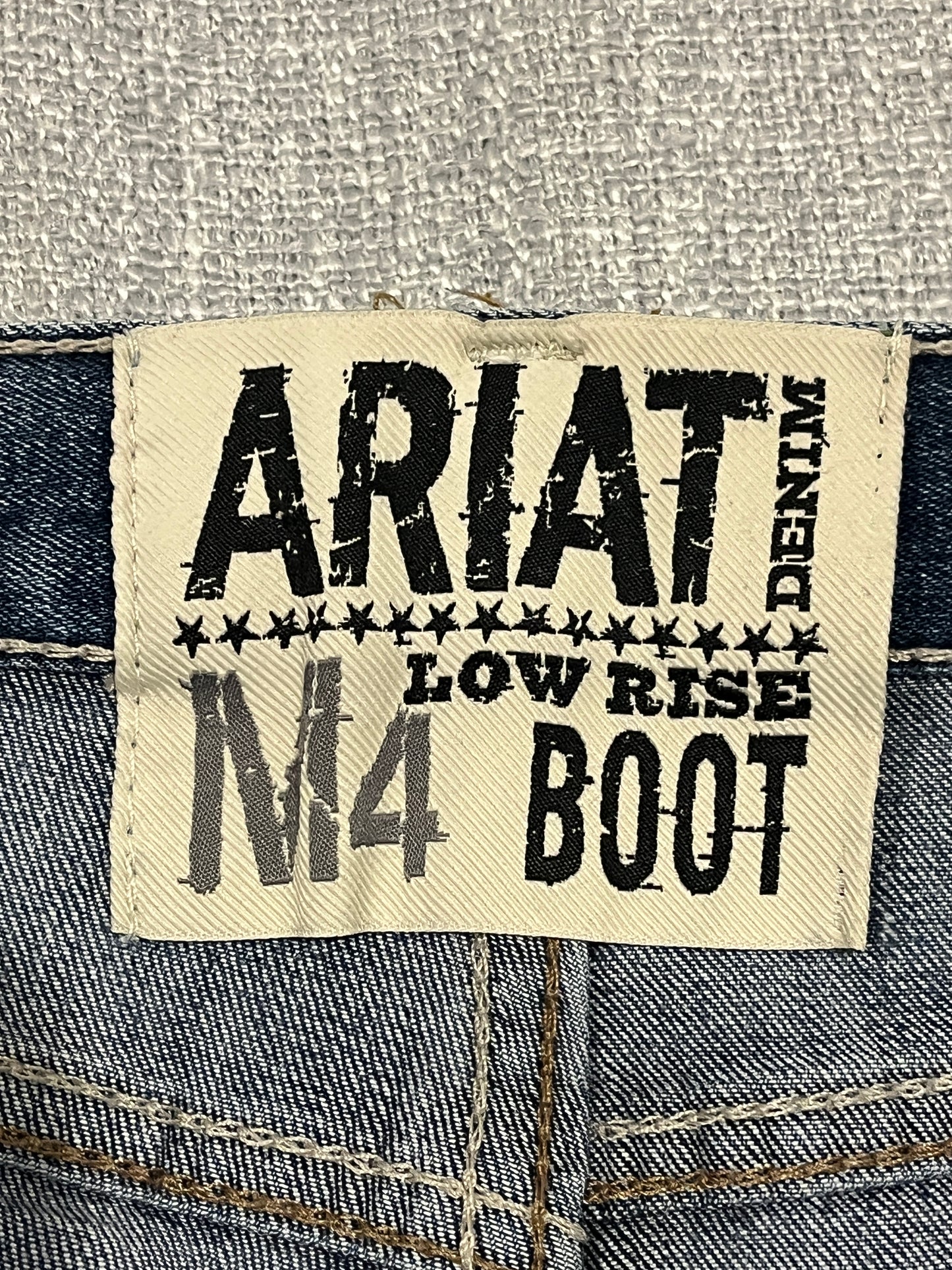 Ariat M4 Low Rise Boot Cut Jeans Mens 32x34 Blue Stretch Denim Western Cowboy