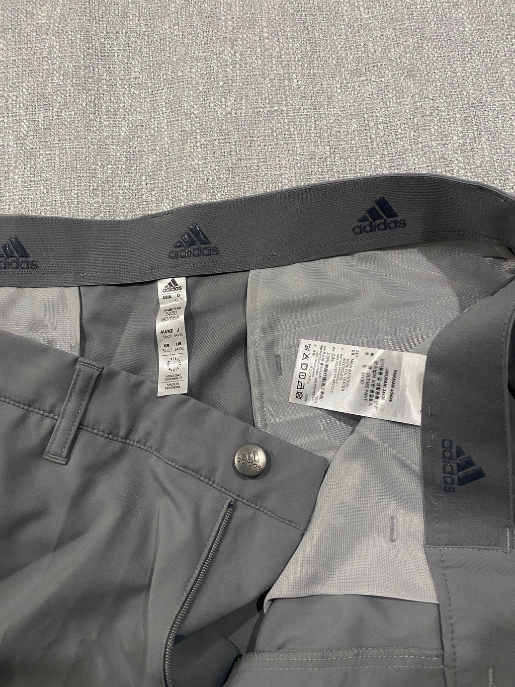 Adidas Men's Gray Performance Golf Pants