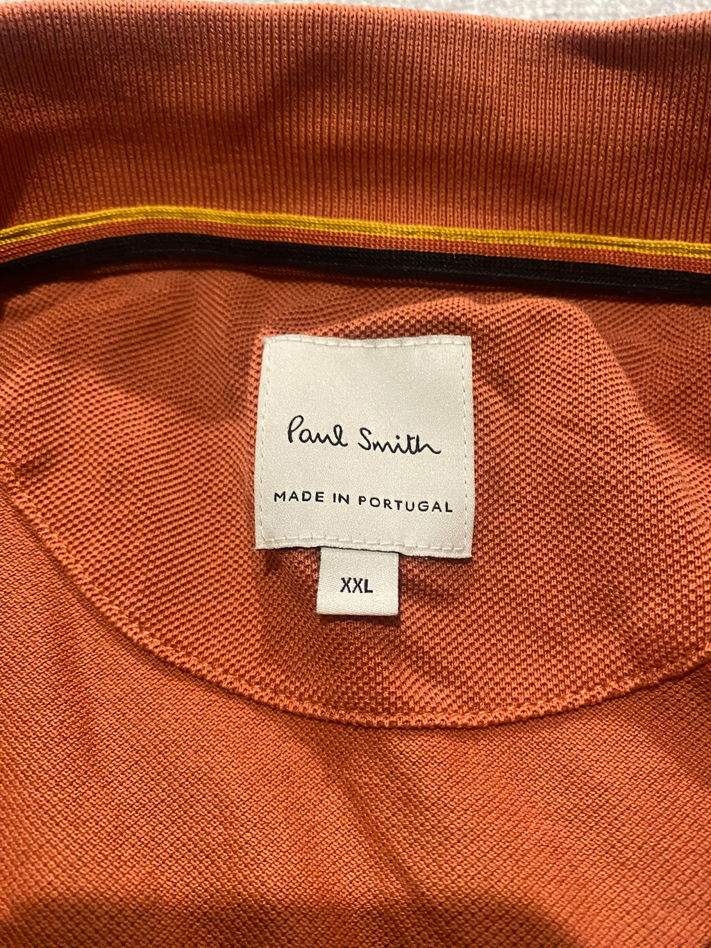 Paul Smith Men's Polo Shirt in Rust Orange