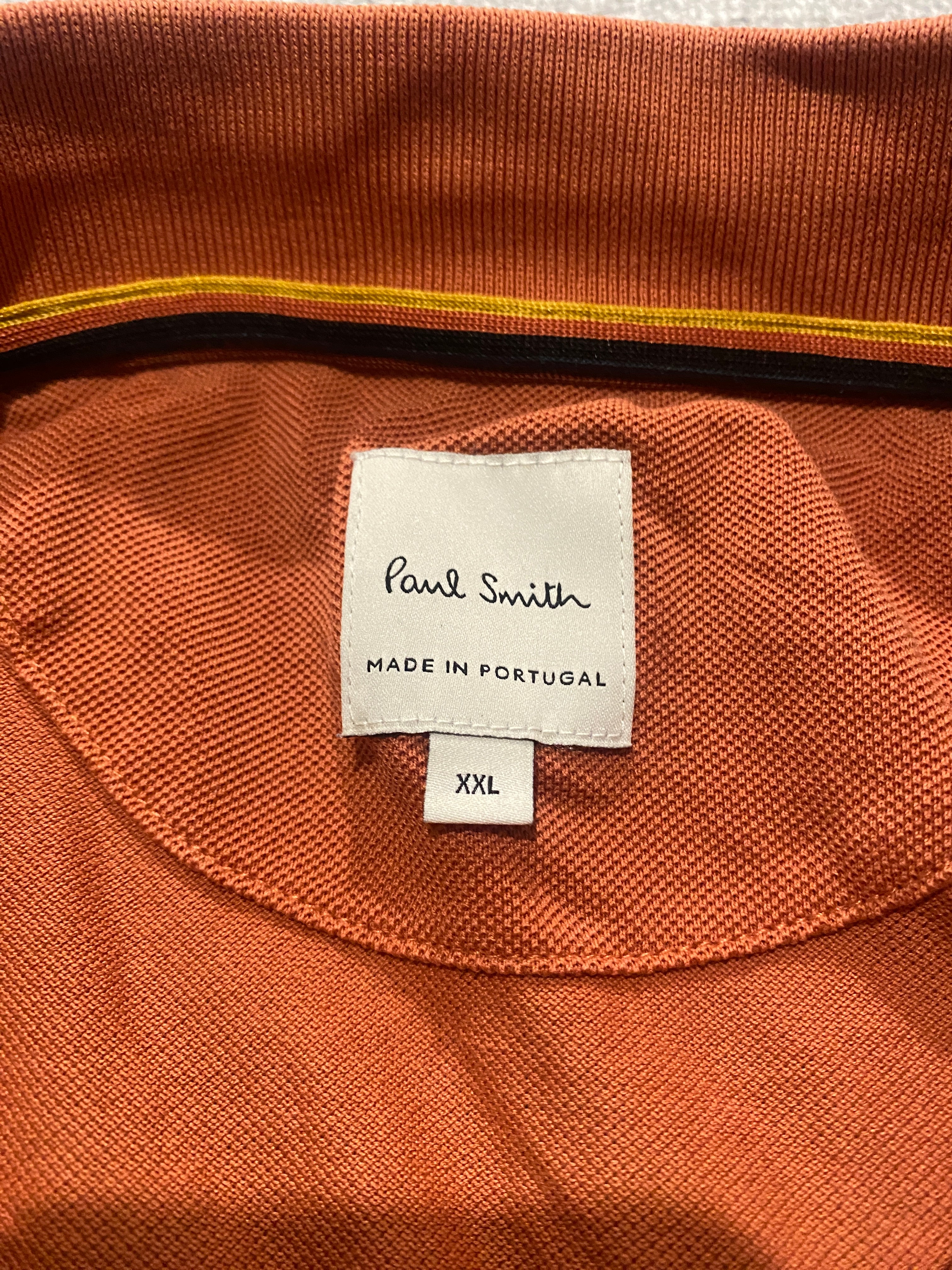 Paul Smith Men's Polo Shirt in Rust Orange
