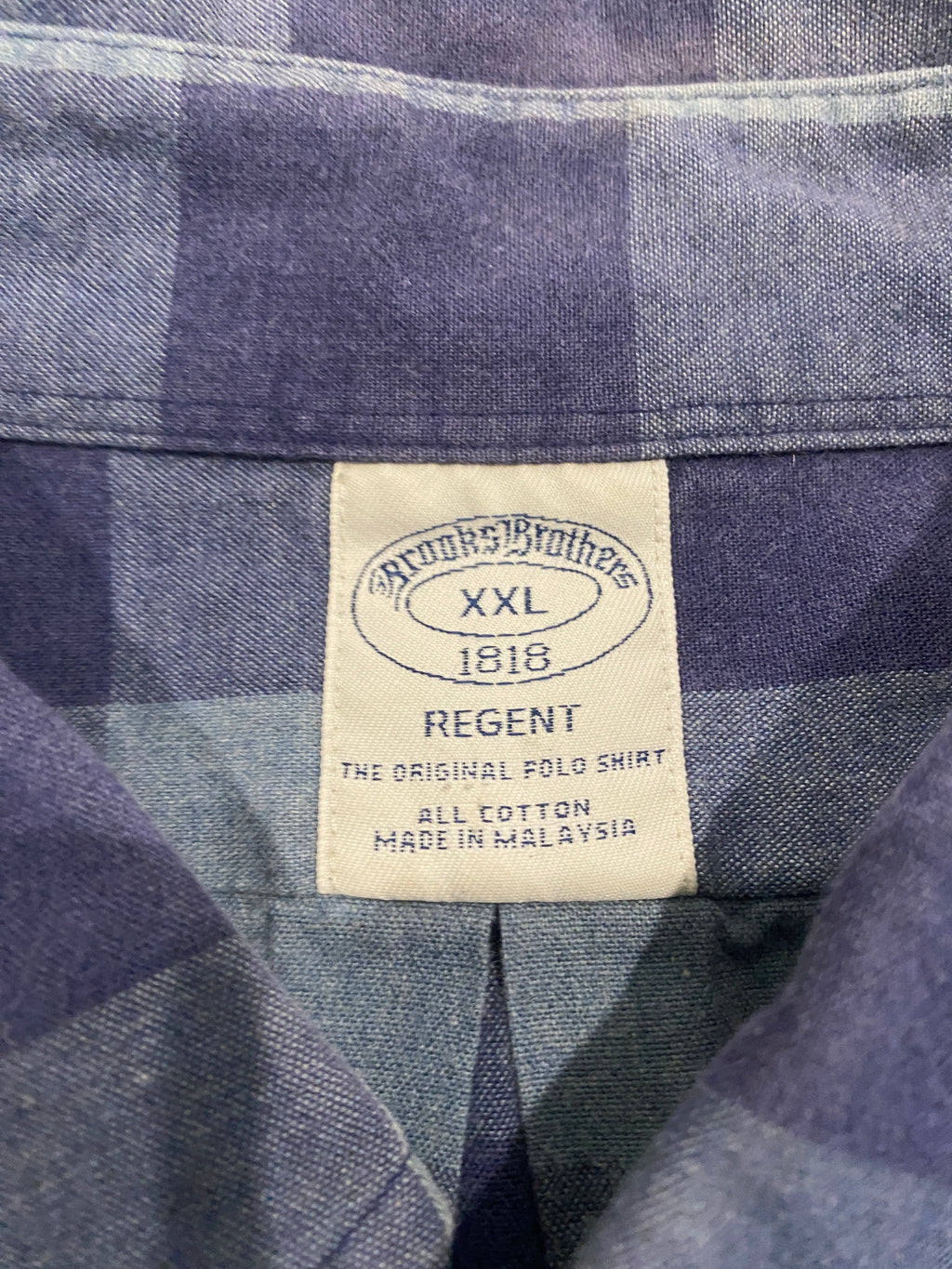 Brooks Brothers Regent Fit Blue Buffalo Check Long Sleeve Button-Down Shirt