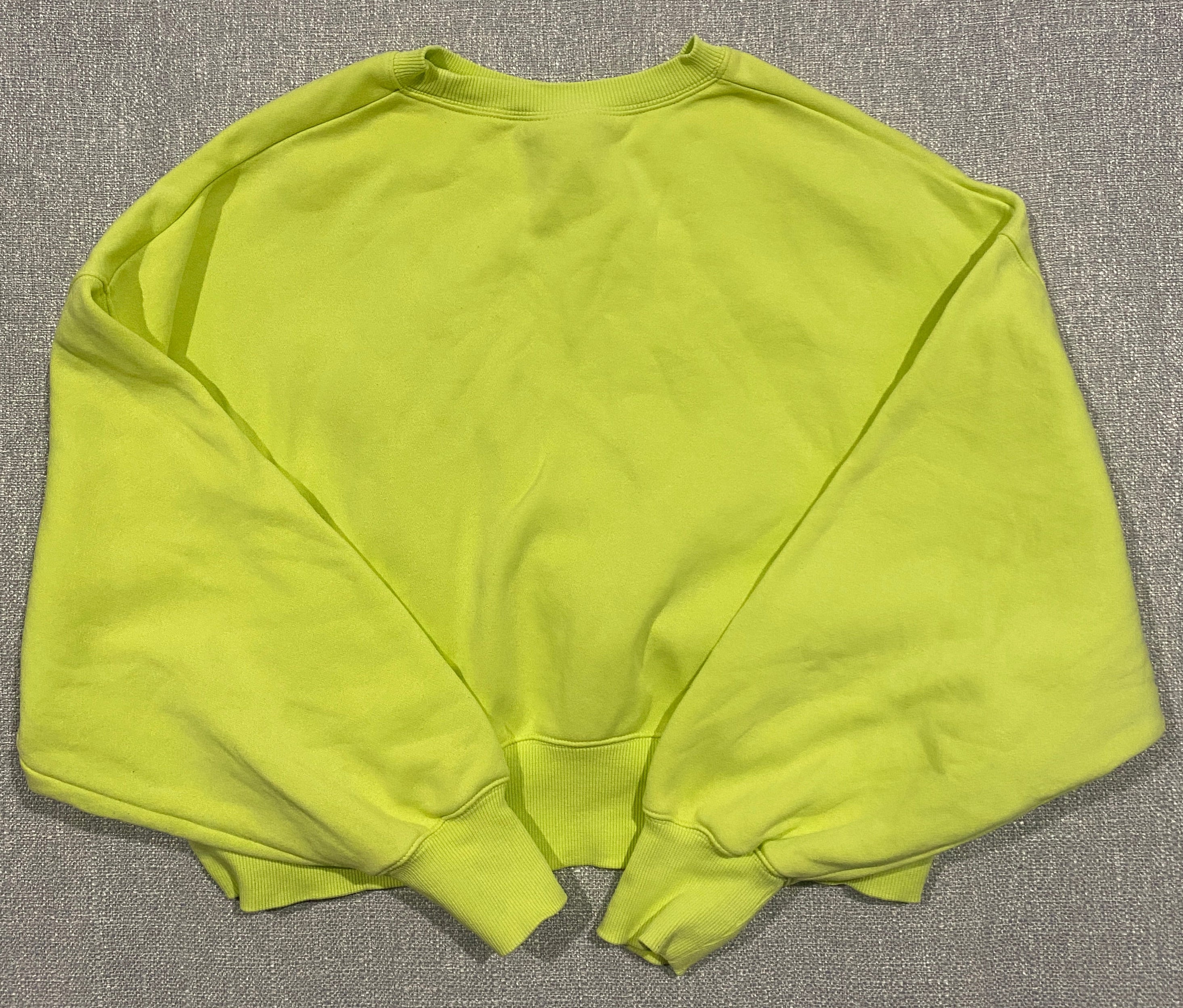 Nike Neon Yellow Cropped Sweatshirt