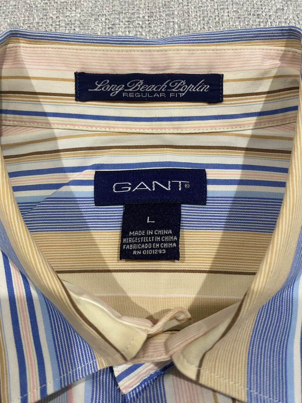 GANT Long Beach Poplin Dress Fit Striped Shirt