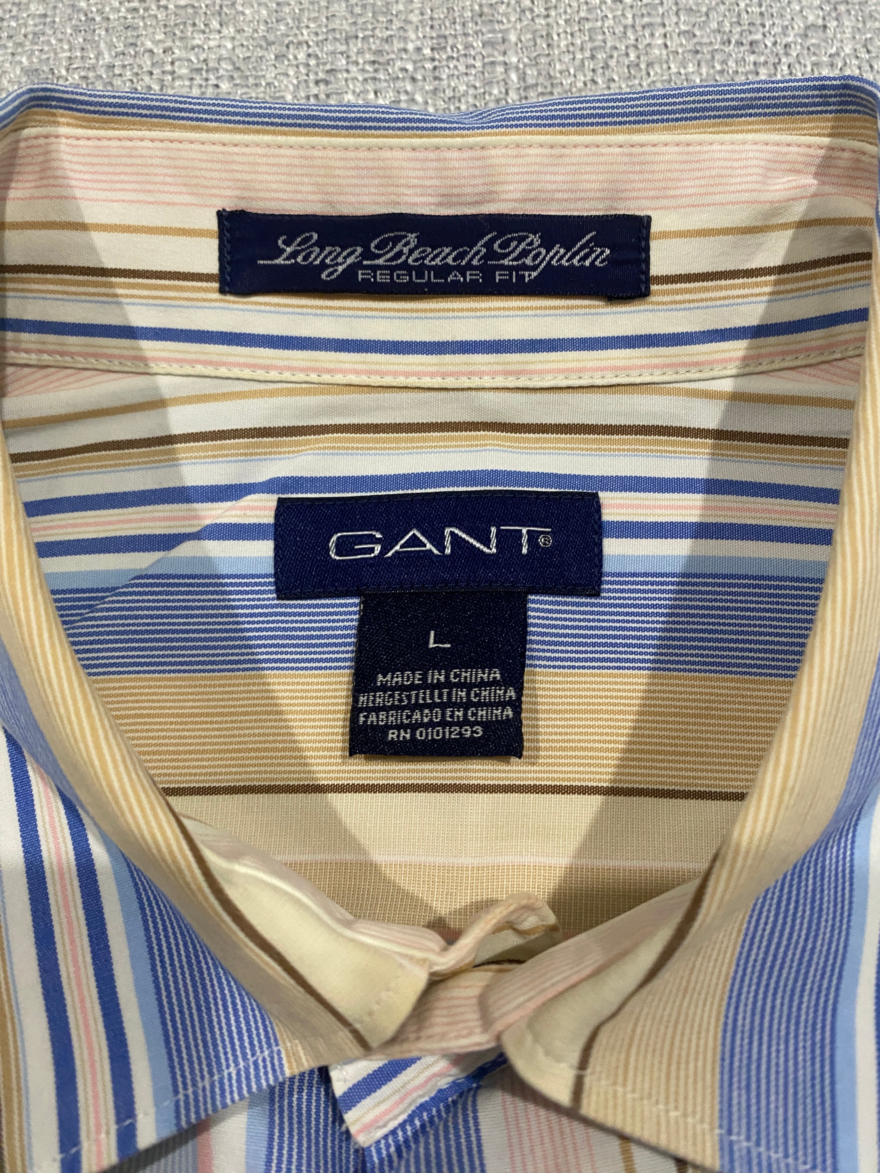 GANT Long Beach Poplin Dress Fit Striped Shirt