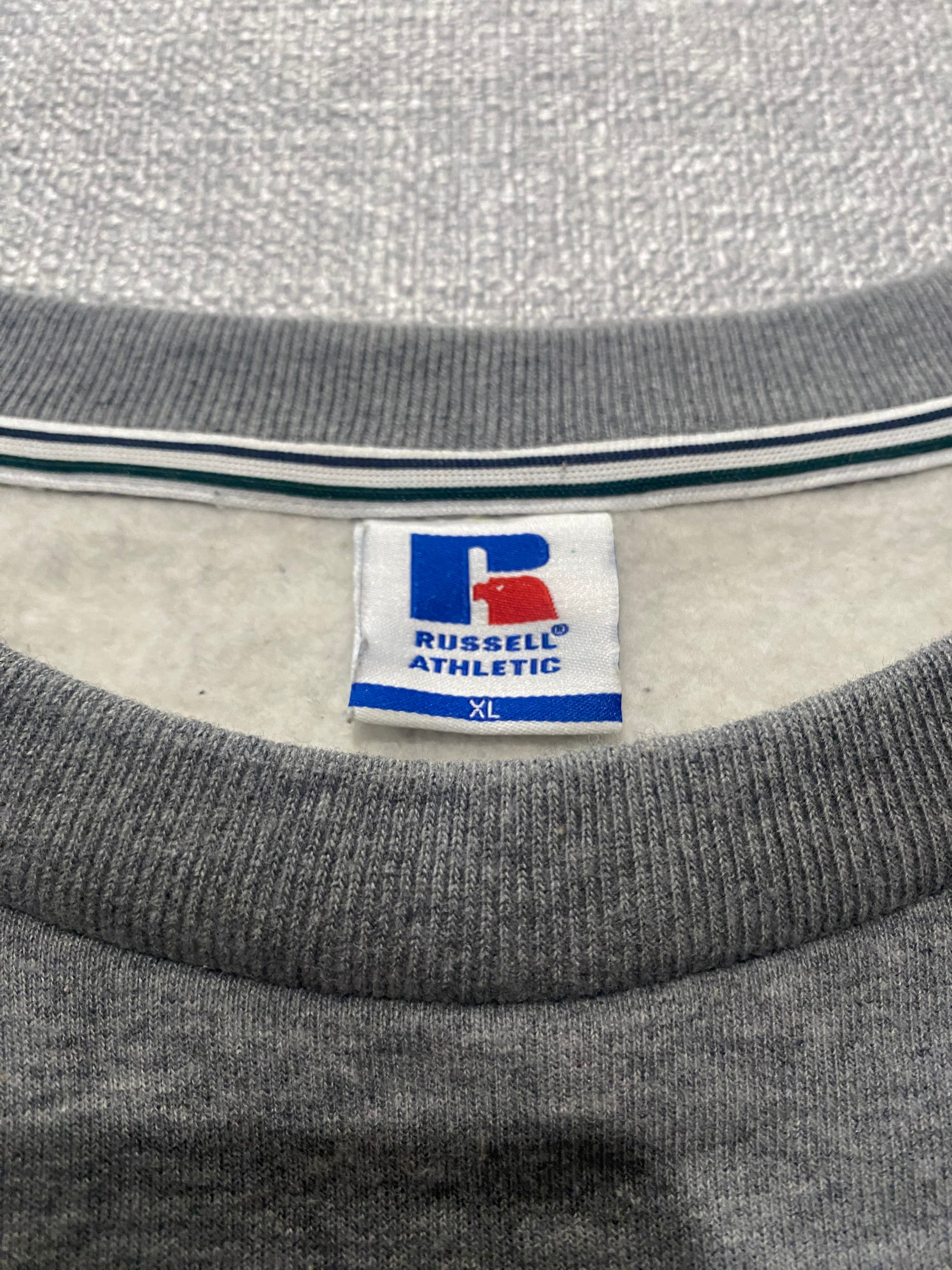 Russell Athletic Grey Fleece Crewneck Sweater