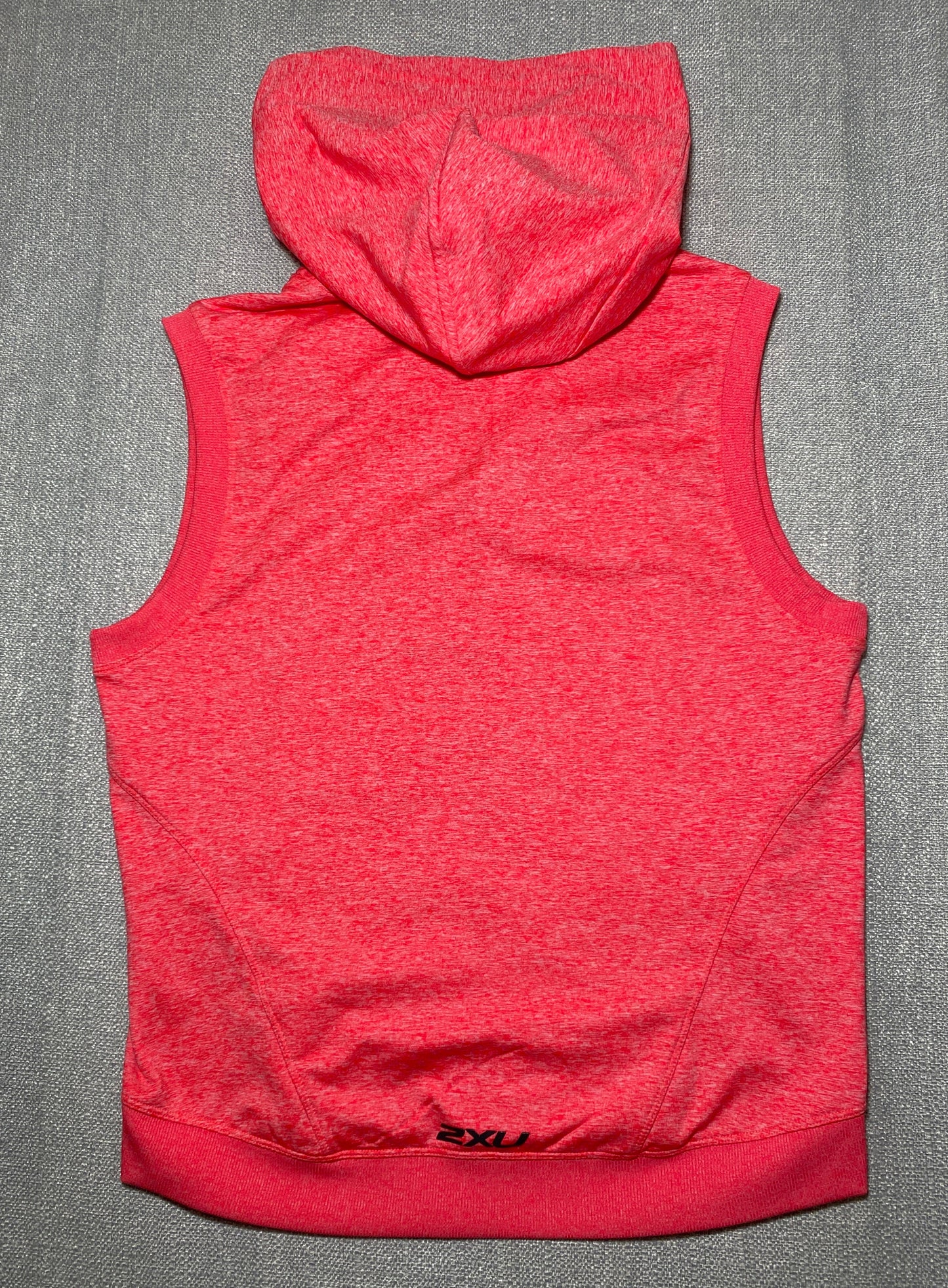 2XU Sleeveless Hoodie Womens Small Red Zip Training Vest Activewear