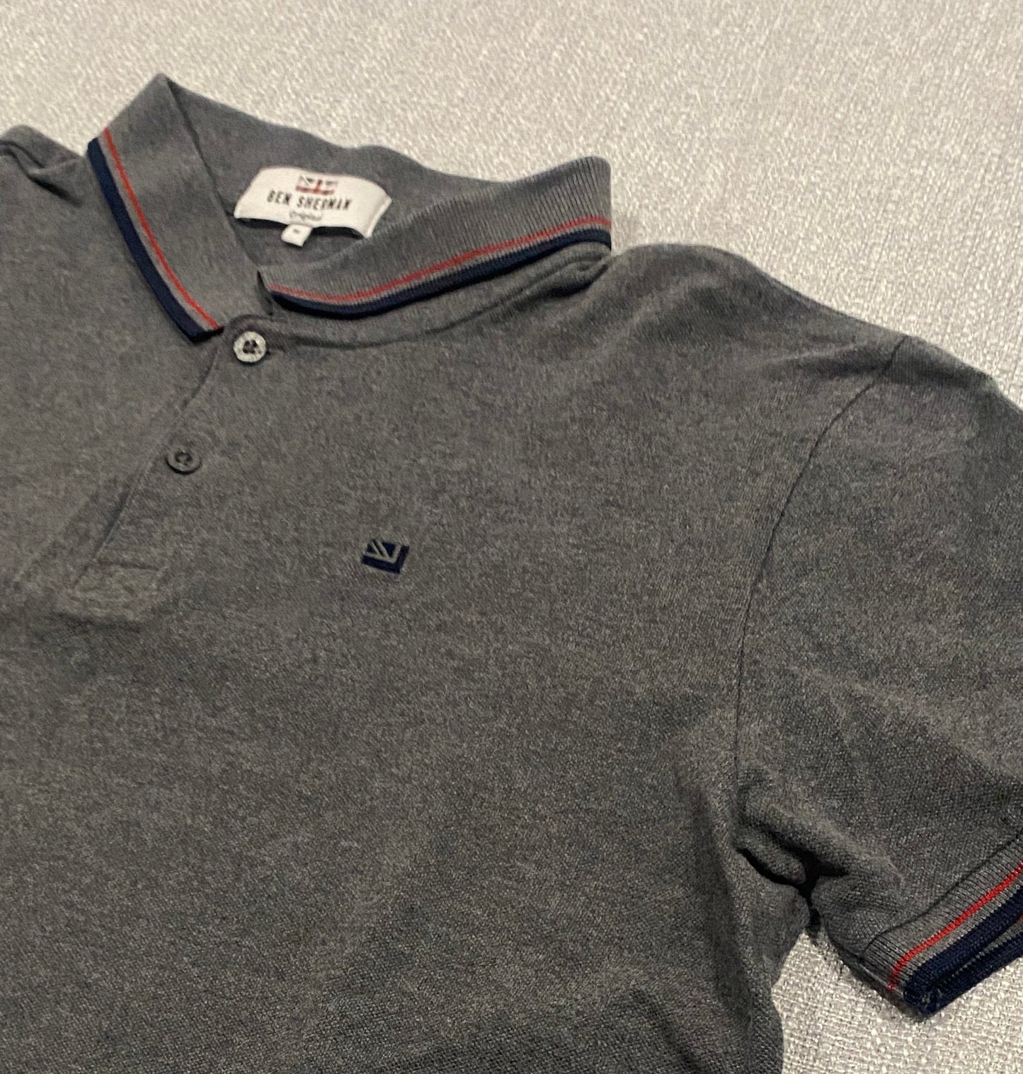 Ben Sherman Men’s Polo Medium Casual Grey Cotton