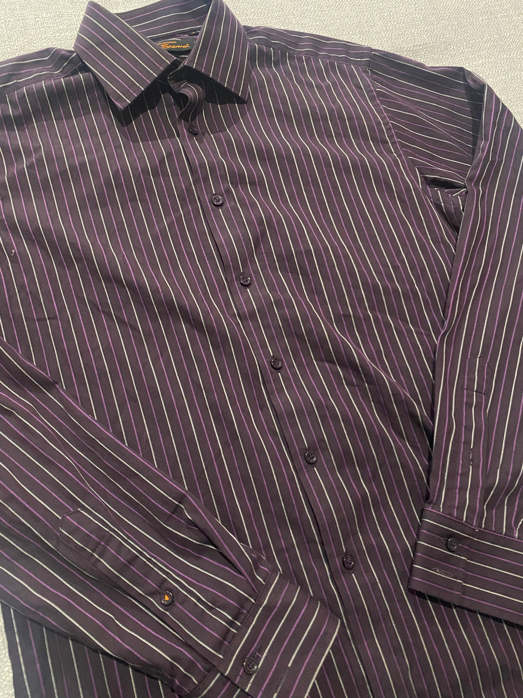Ben Sherman Purple Striped L/S Shirt