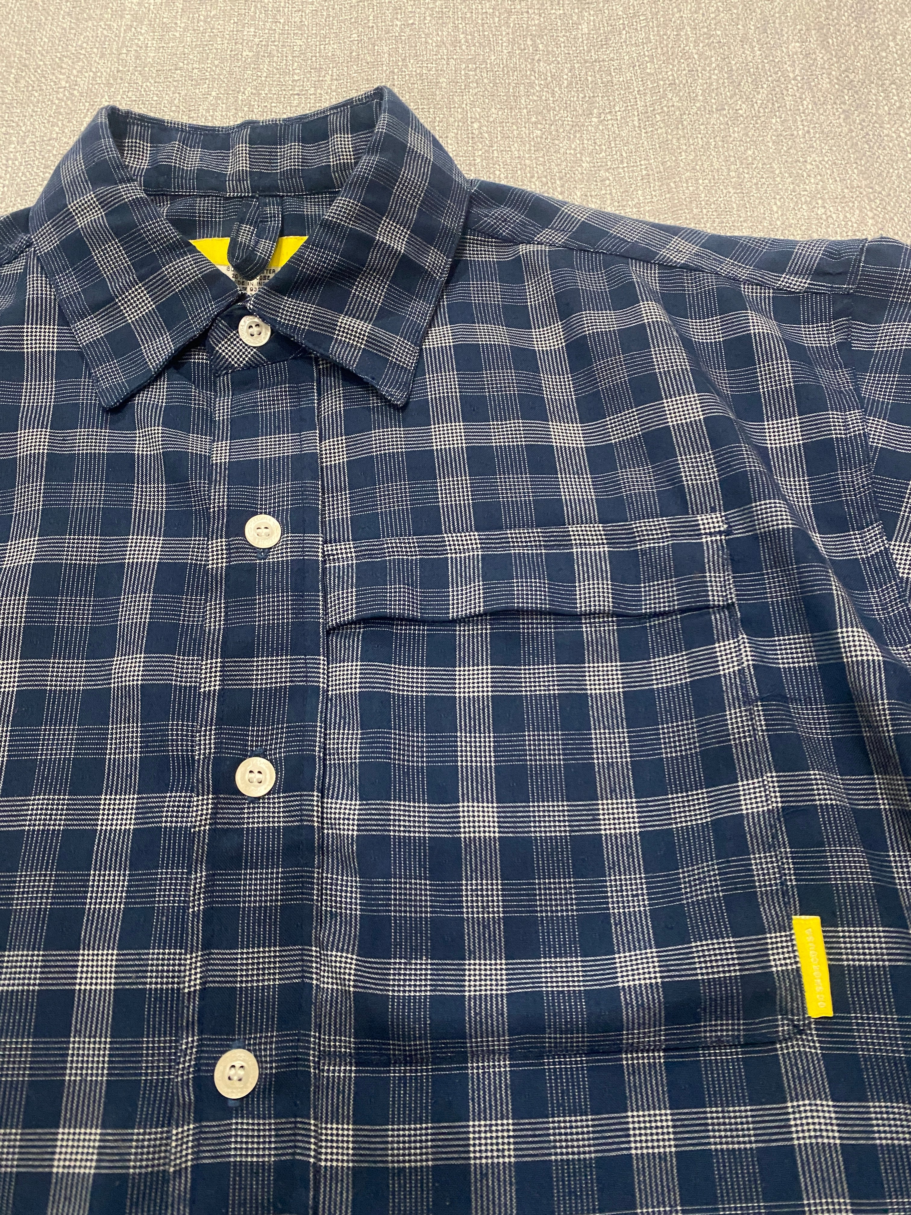 DC Shoes Mens Blue Plaid S/S Shirt