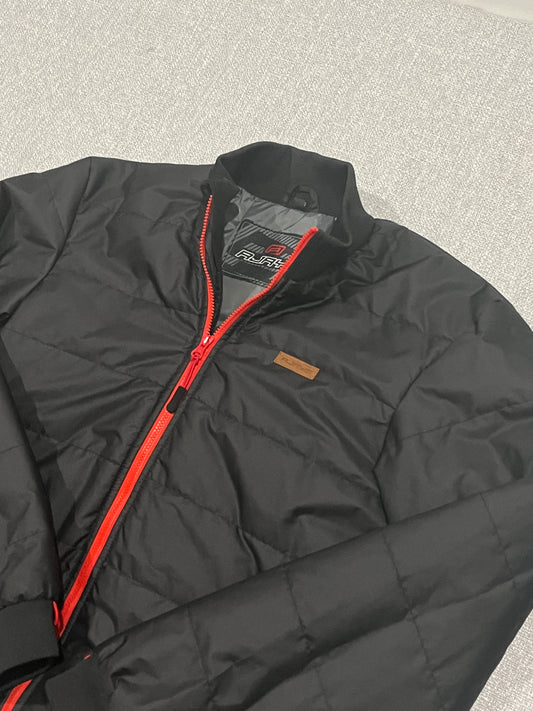RJAYS Puffer Jacket Black Red Womens Size 10