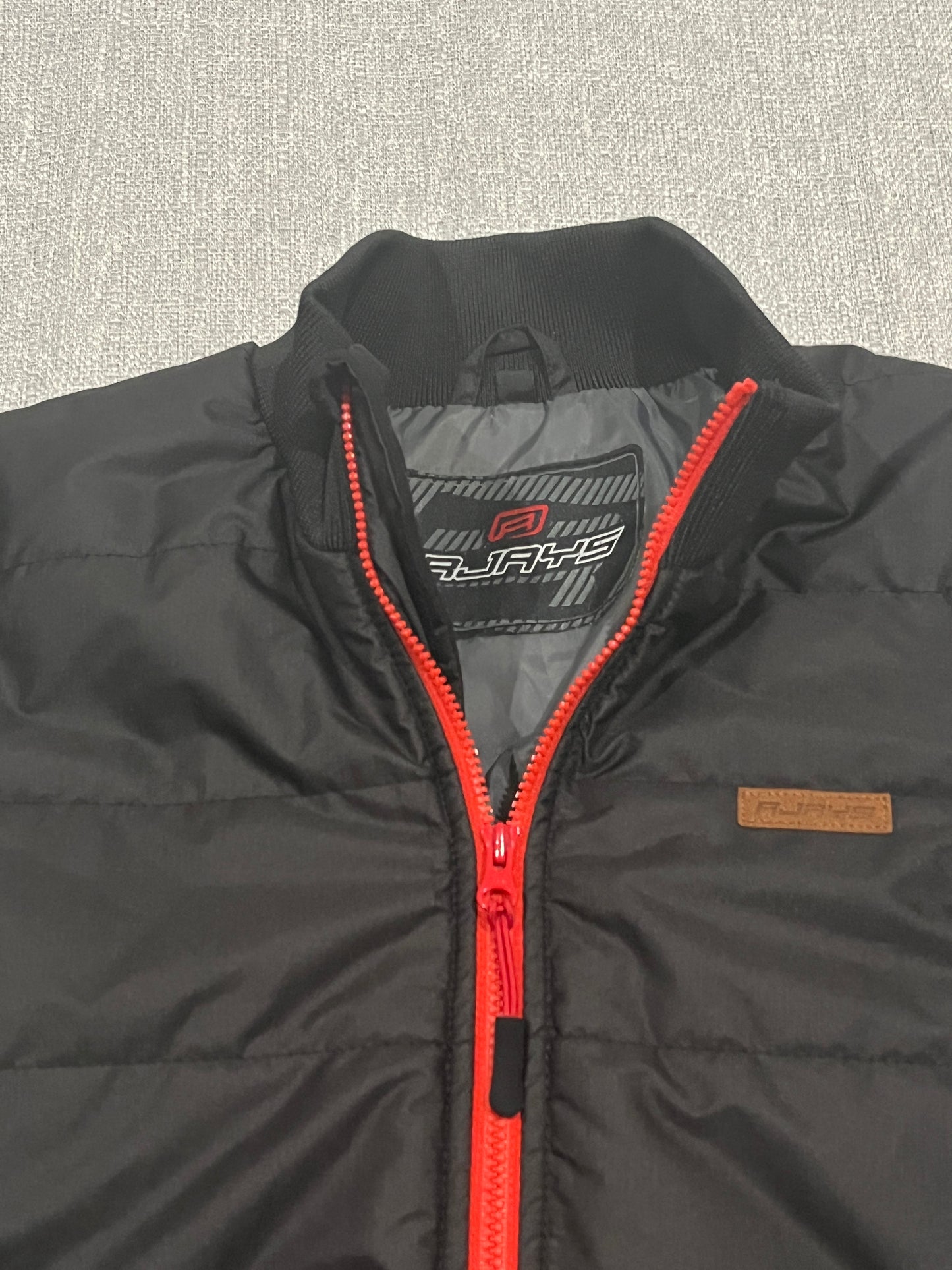 RJAYS Puffer Jacket Black Red Womens Size 10