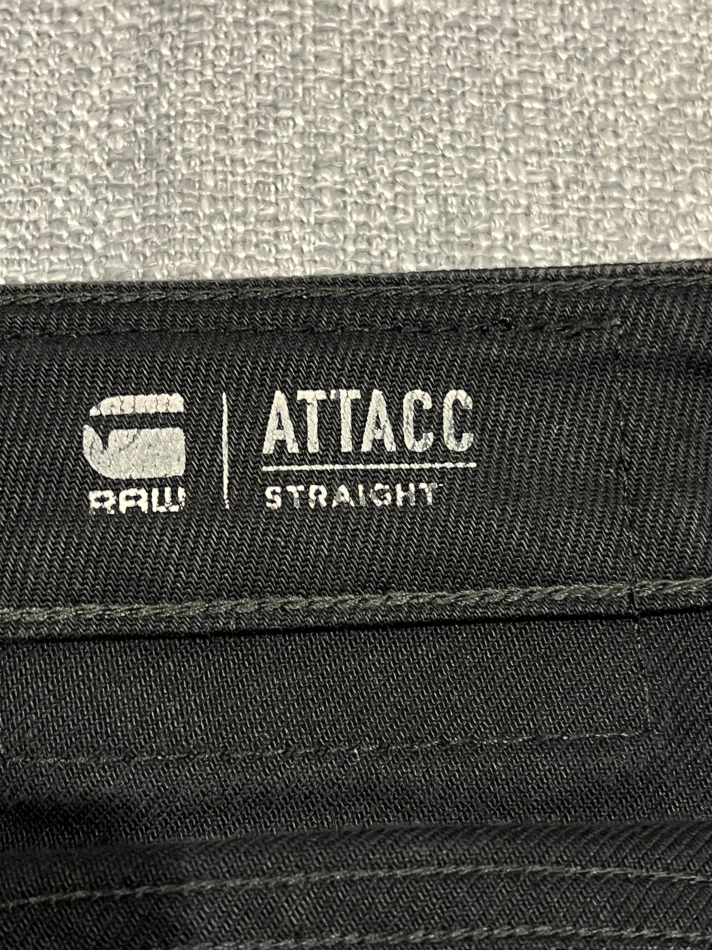 G-Star RAW ATTACC Straight Jeans Men’s W40 L34 Black Denim