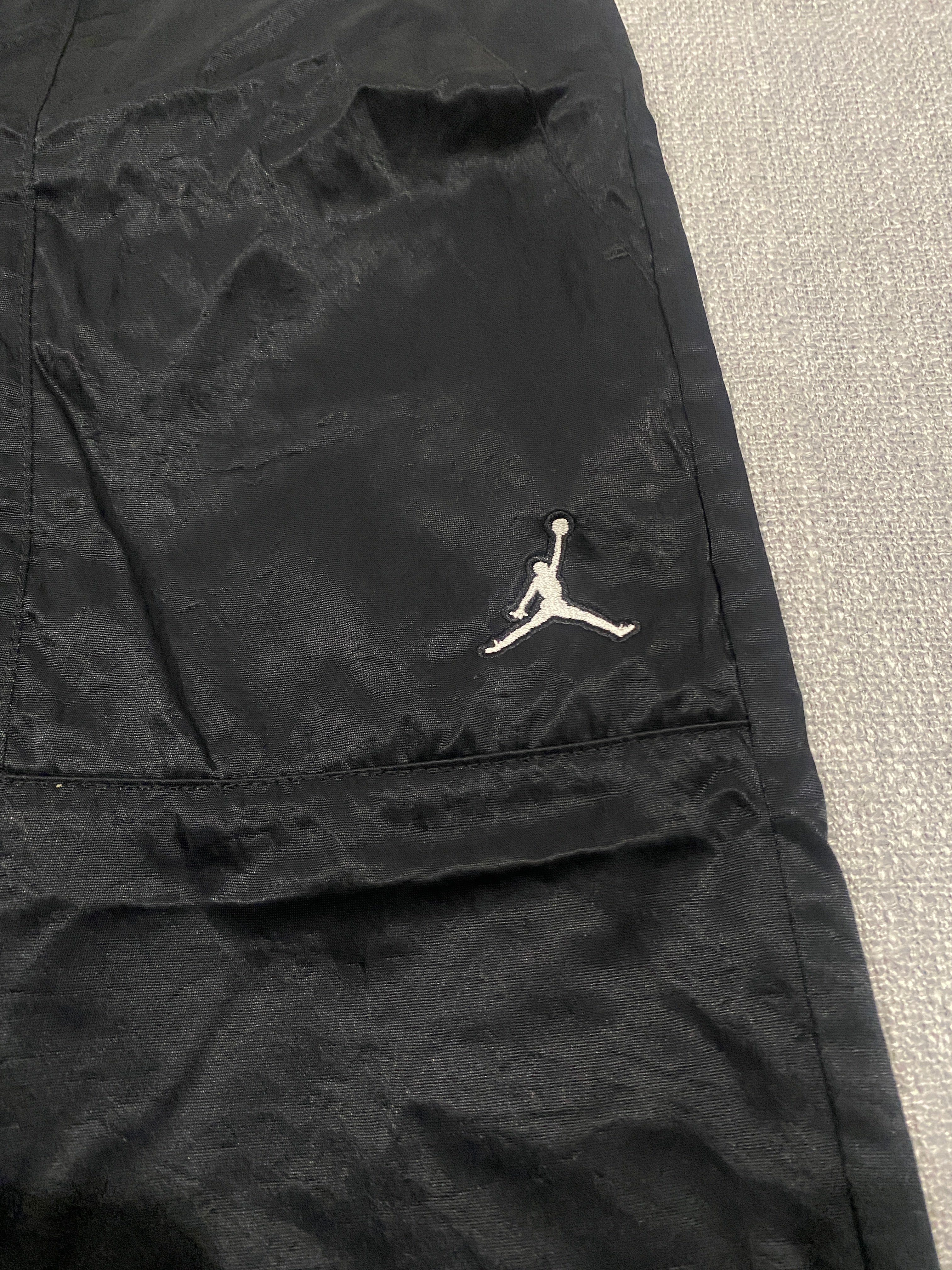 Jordan Black Nylon Track Pants with Embroidered Jumpman Logo