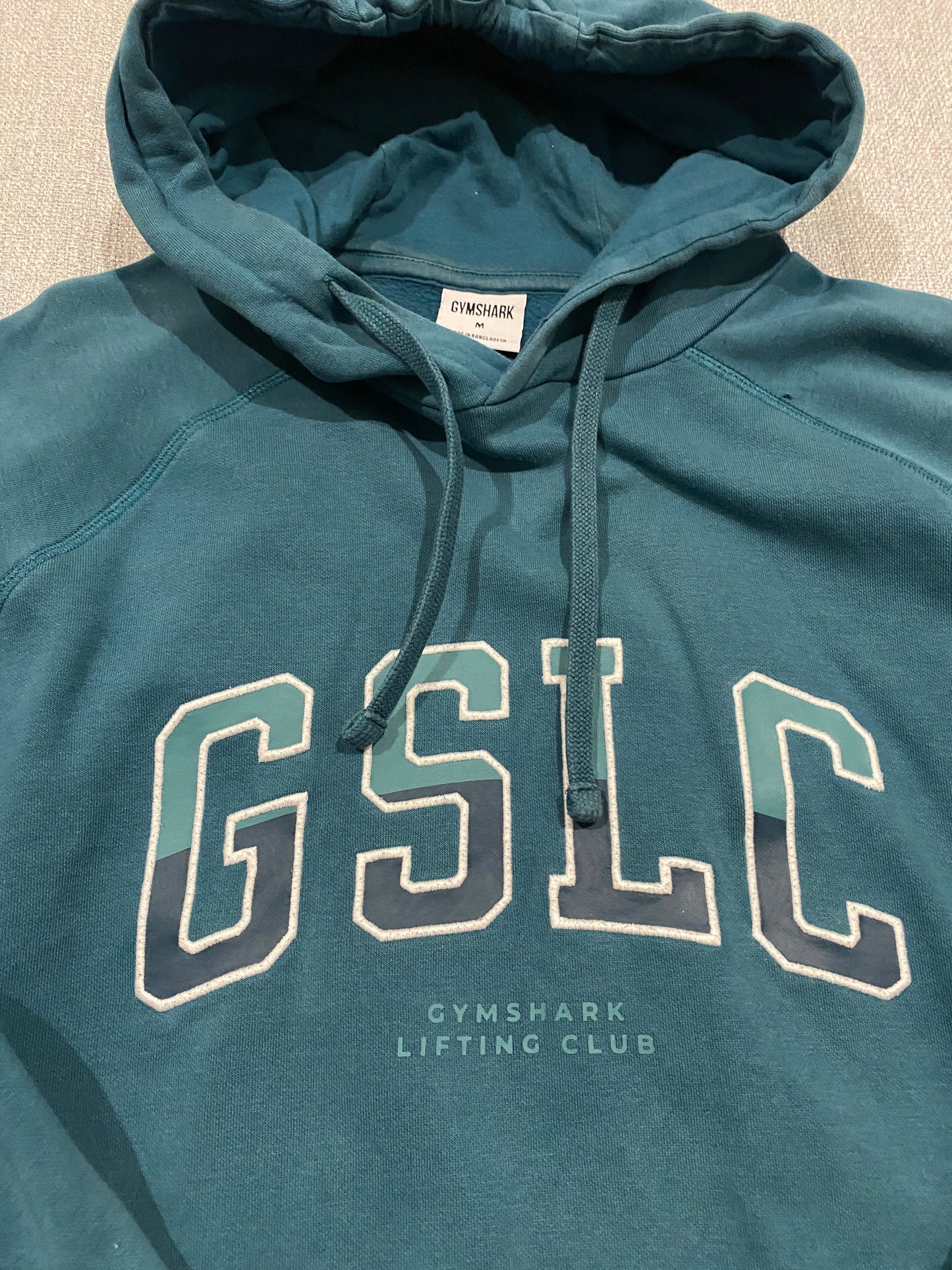 Gymshark GSLC Lifting Club Hoodie Men’s Medium Teal Pullover