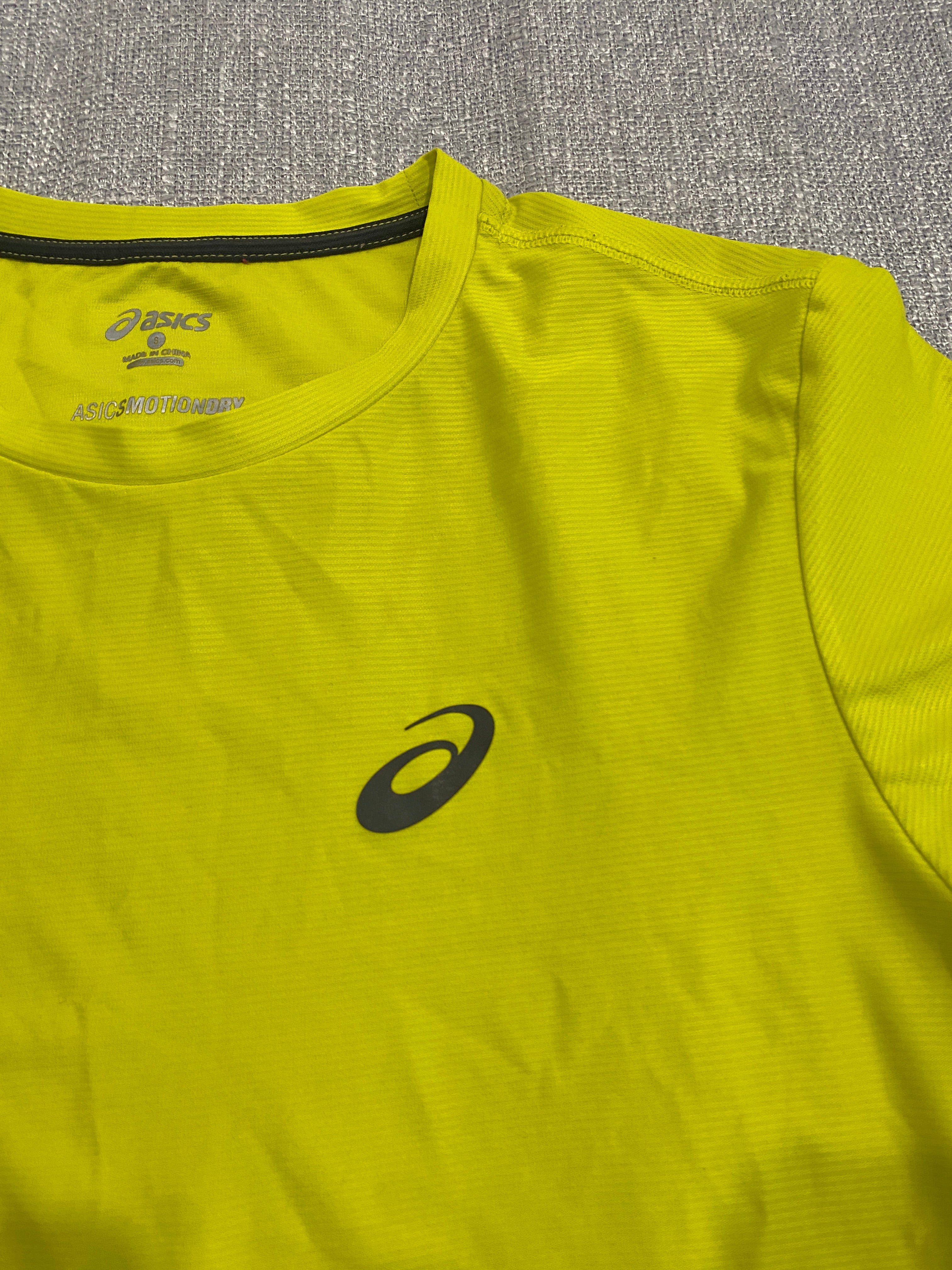 Asics MotionDRY Yellow Running Tee