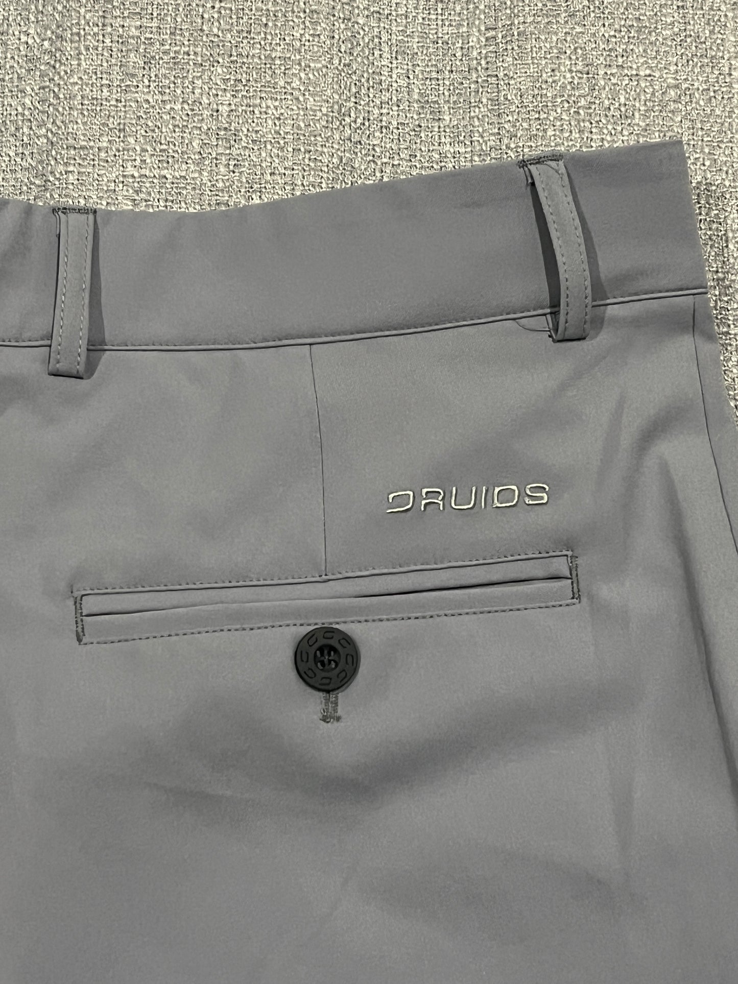 Druids Golf Pants Mens 34x34 Grey Stretch Performance Trousers Golf Casual