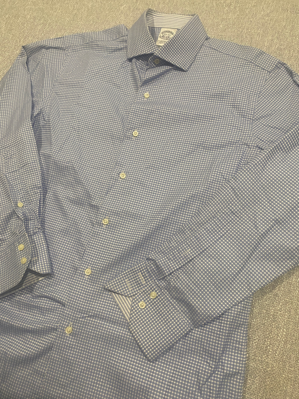 Brooks Brothers Blue Check Dress Shirt