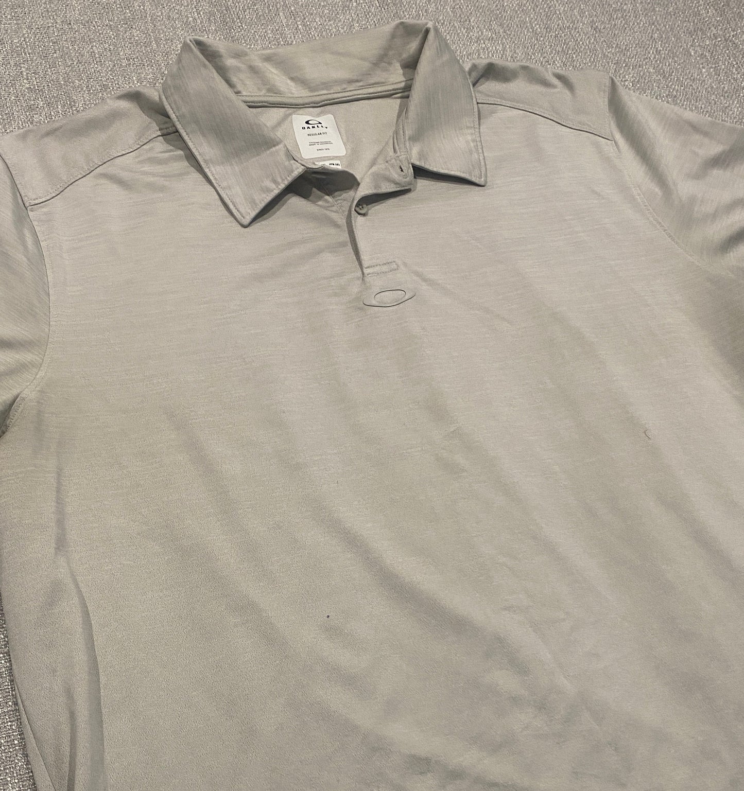Oakley Regular Fit Polo Shirt Men’s 2XL Grey Performance Golf Casual