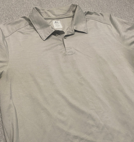 Oakley Regular Fit Polo Shirt Men’s 2XL Grey Performance Golf Casual