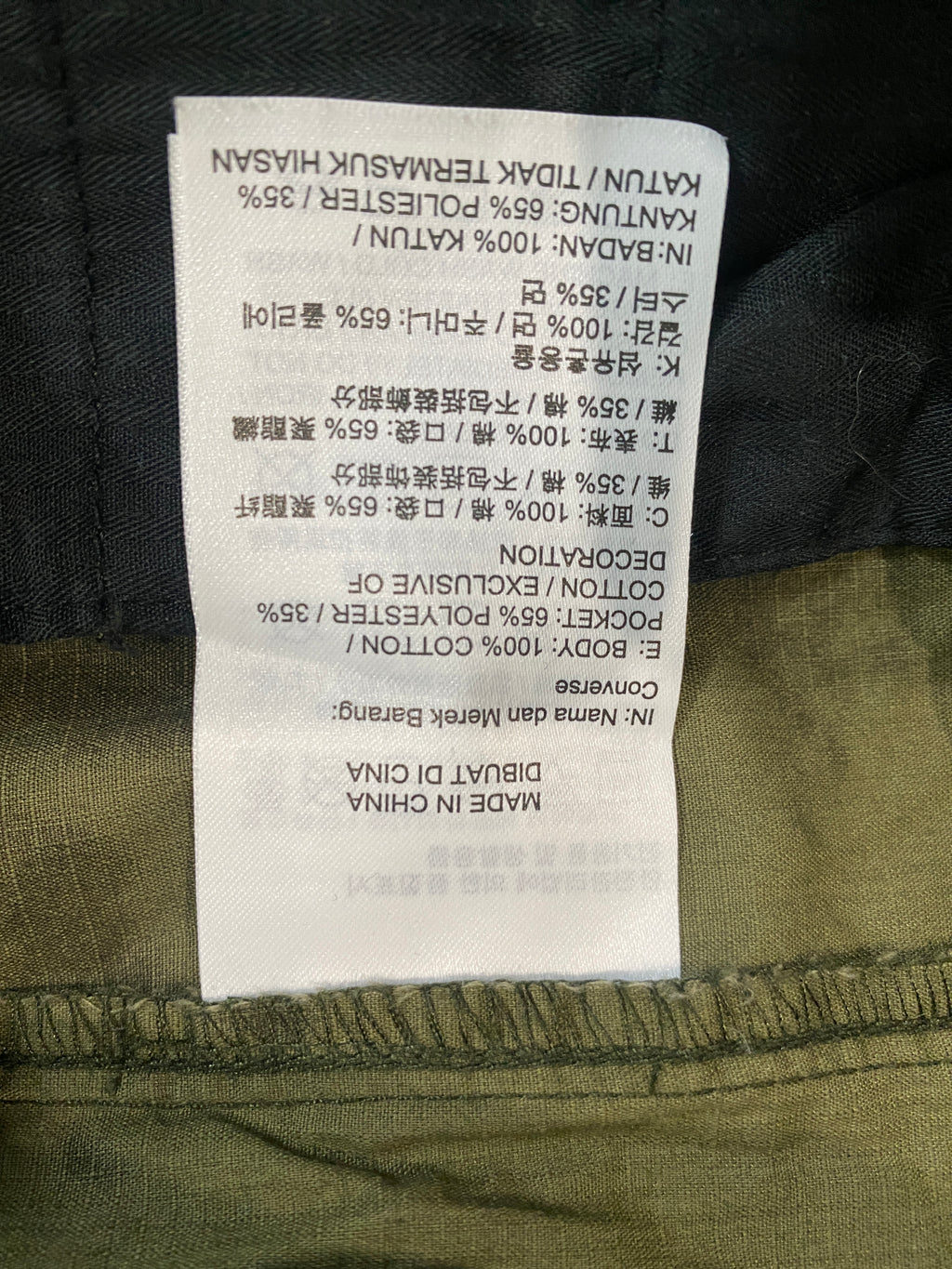 Converse Men's Cargo Shorts in Olive Green