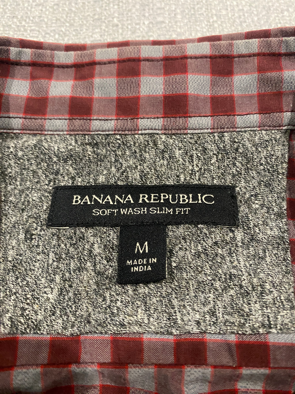 Banana Republic Soft Wash Slim Fit Checkered Shirt