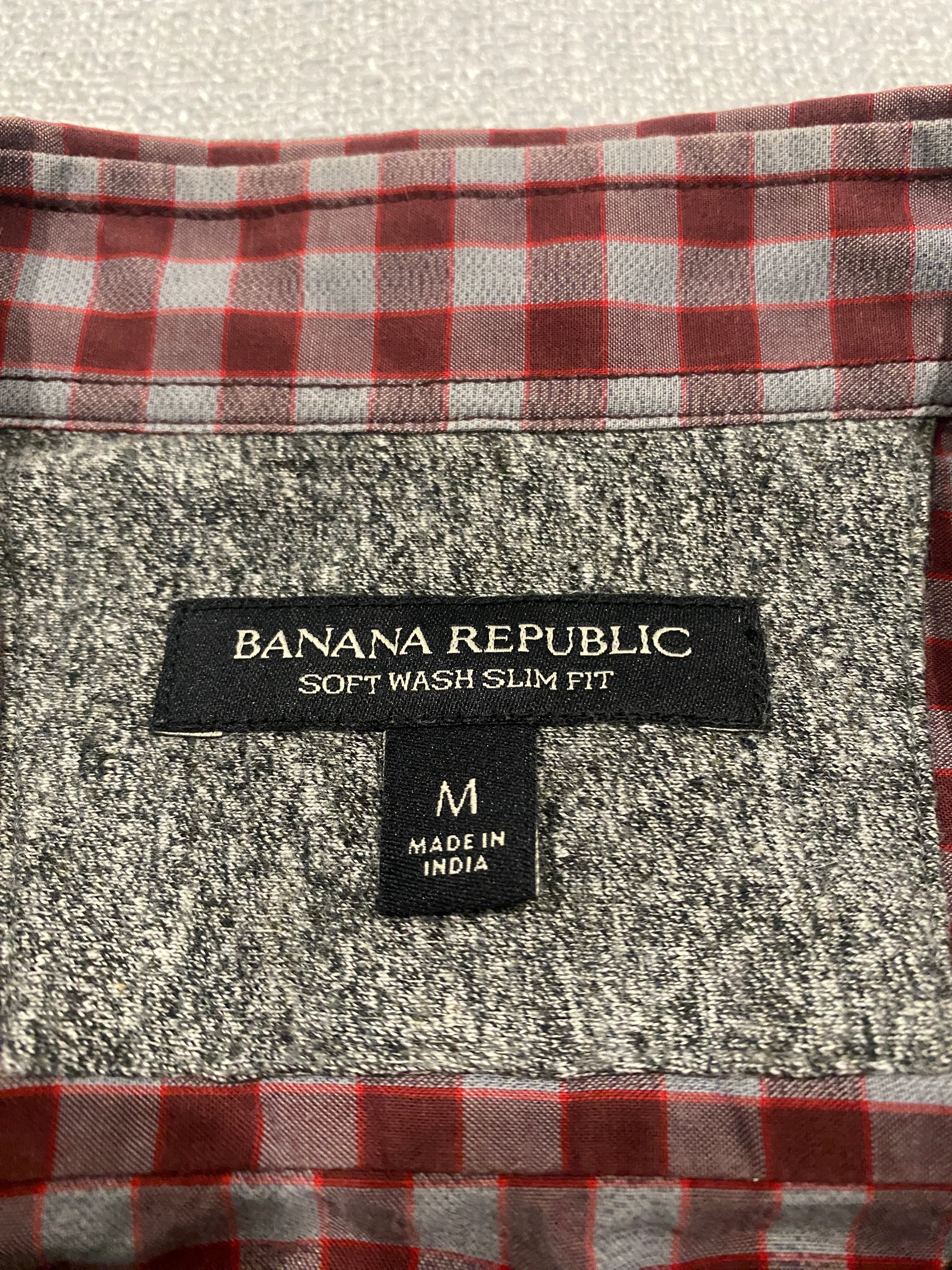 Banana Republic Soft Wash Slim Fit Checkered Shirt